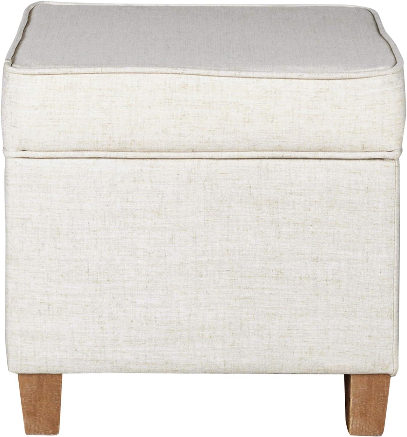 Cole Classics Square Storage Ottoman with Lift Off Top - HomePop