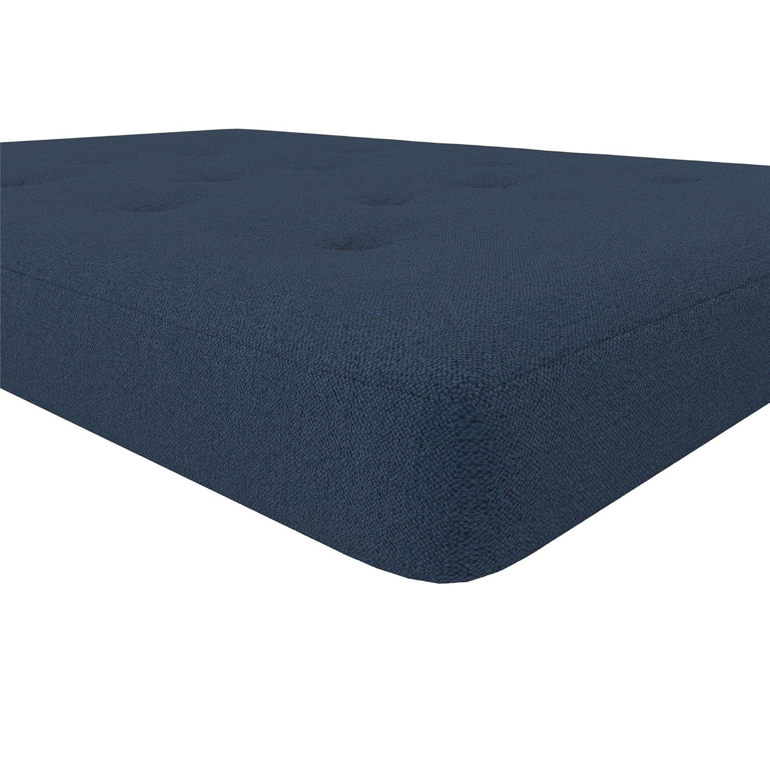 DHP Trule 6-Inch Bonnell Coil Futon Mattress, Microfiber, Full, Blue
