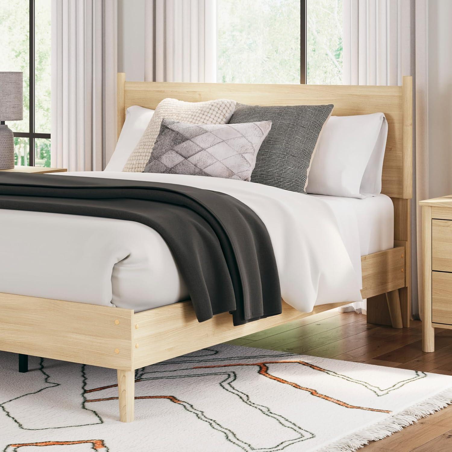 Signature Design by Ashley Cabinella Queen Panel Headboard, Tan