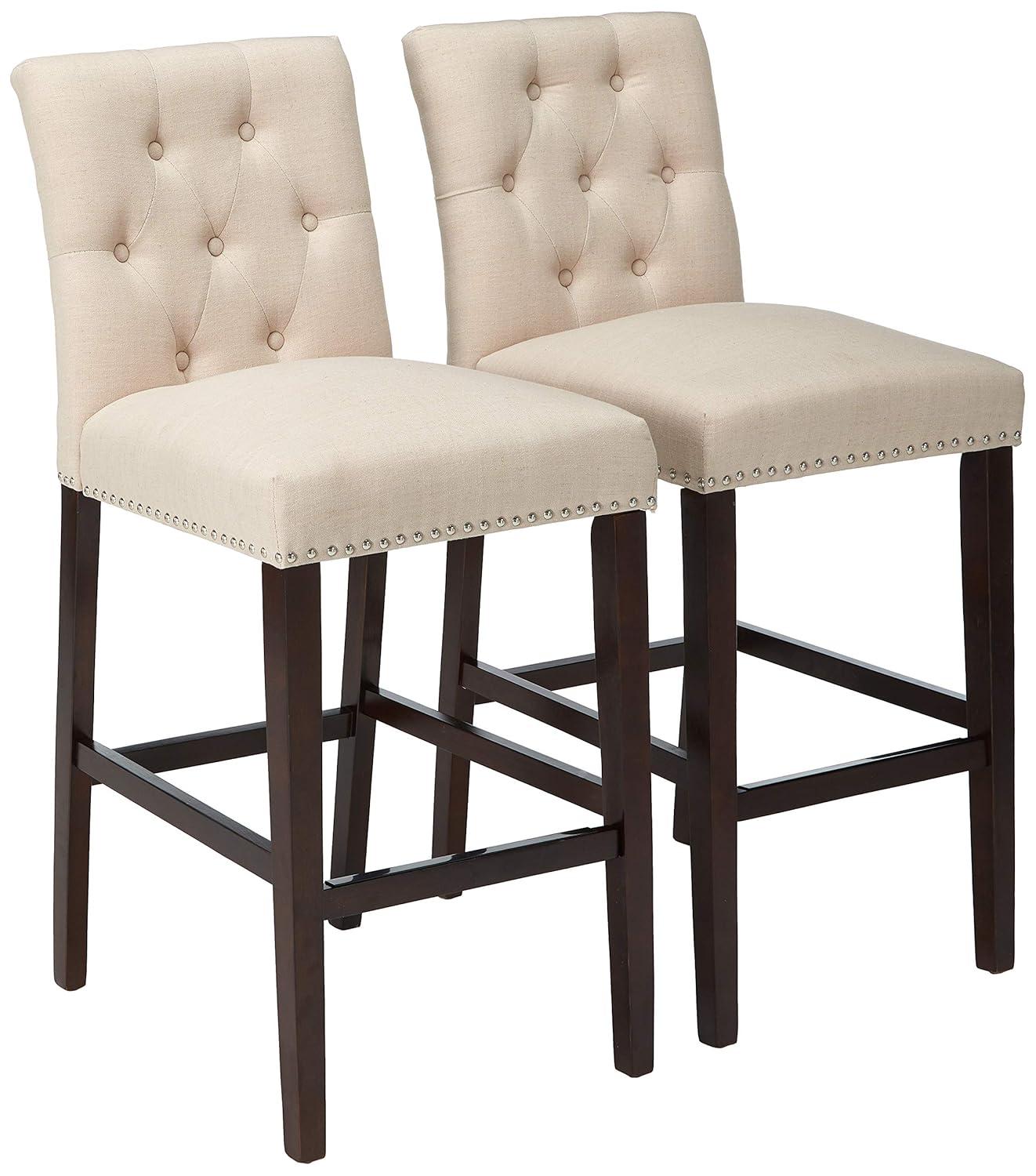 McLoud Upholstered Counter Stool with Solid Wood Frame