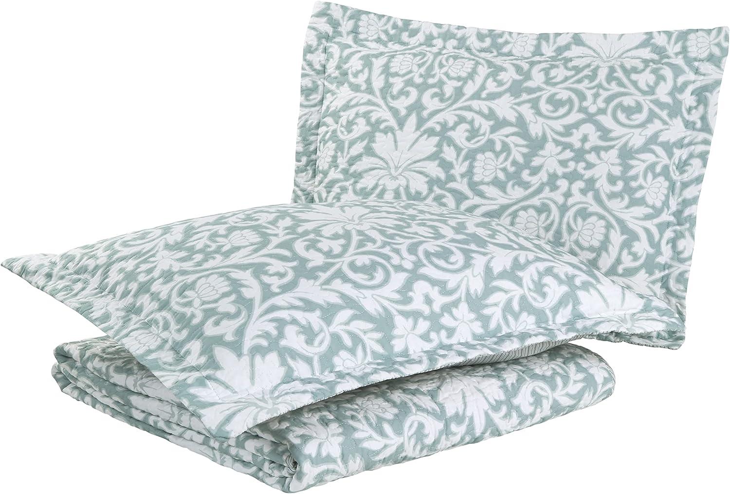 Laura Ashley Mia Reversible Cotton Quilt Set