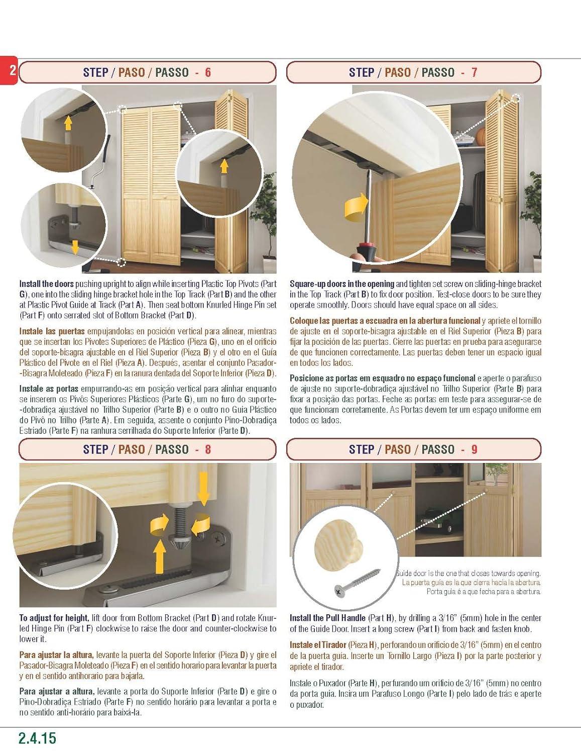 Plantation Louver Louver White Solid Pine Core Bi-fold Door