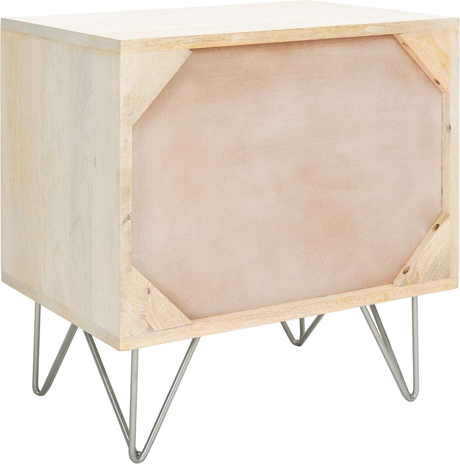 SAFAVIEH Marigold Mid-Century 1 Drawer Nightstand, Natural