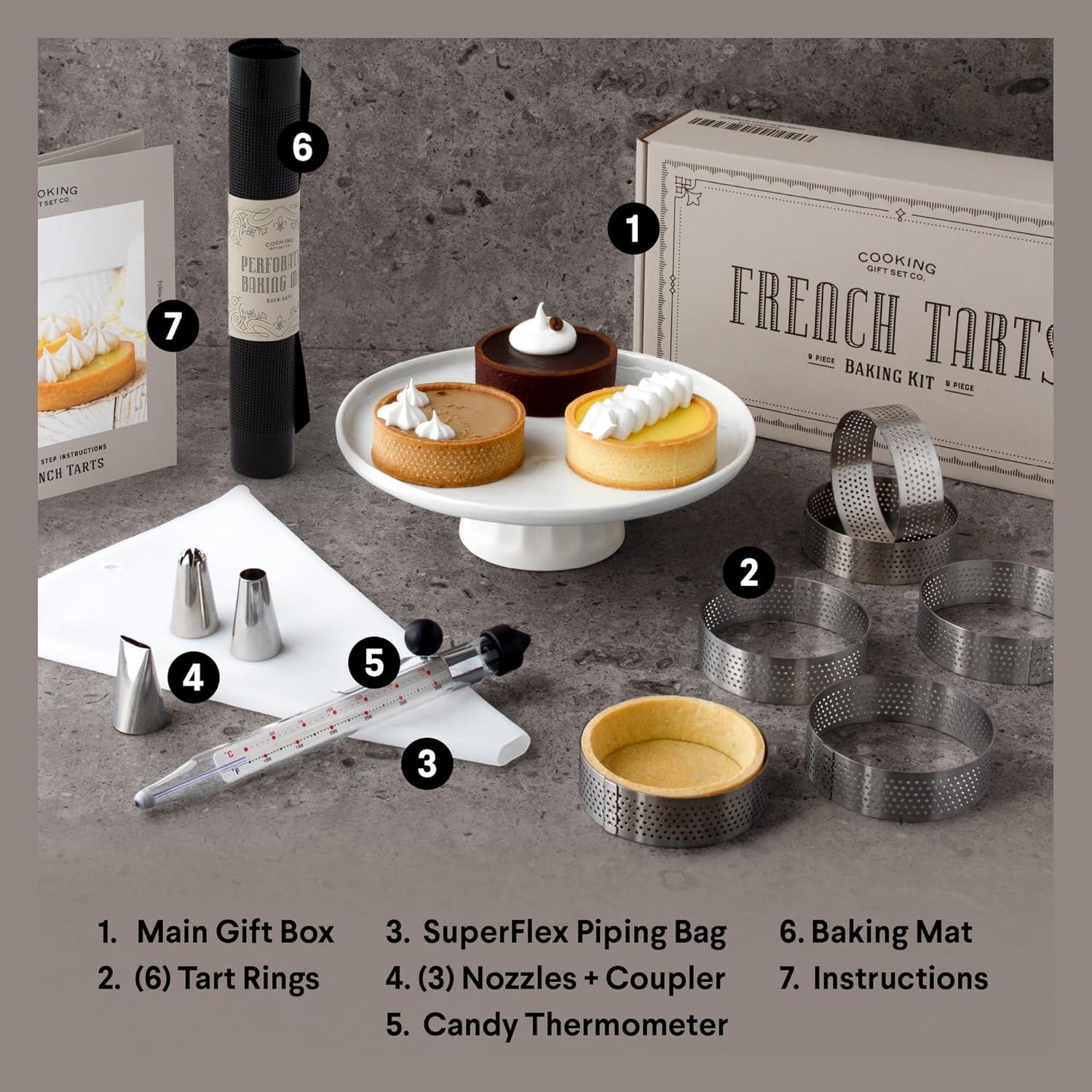 Cooking Gift Set Co | French Tart Baking Kit | Baking Gifts for Mom, Sister, & Friends | Unique French Gifts