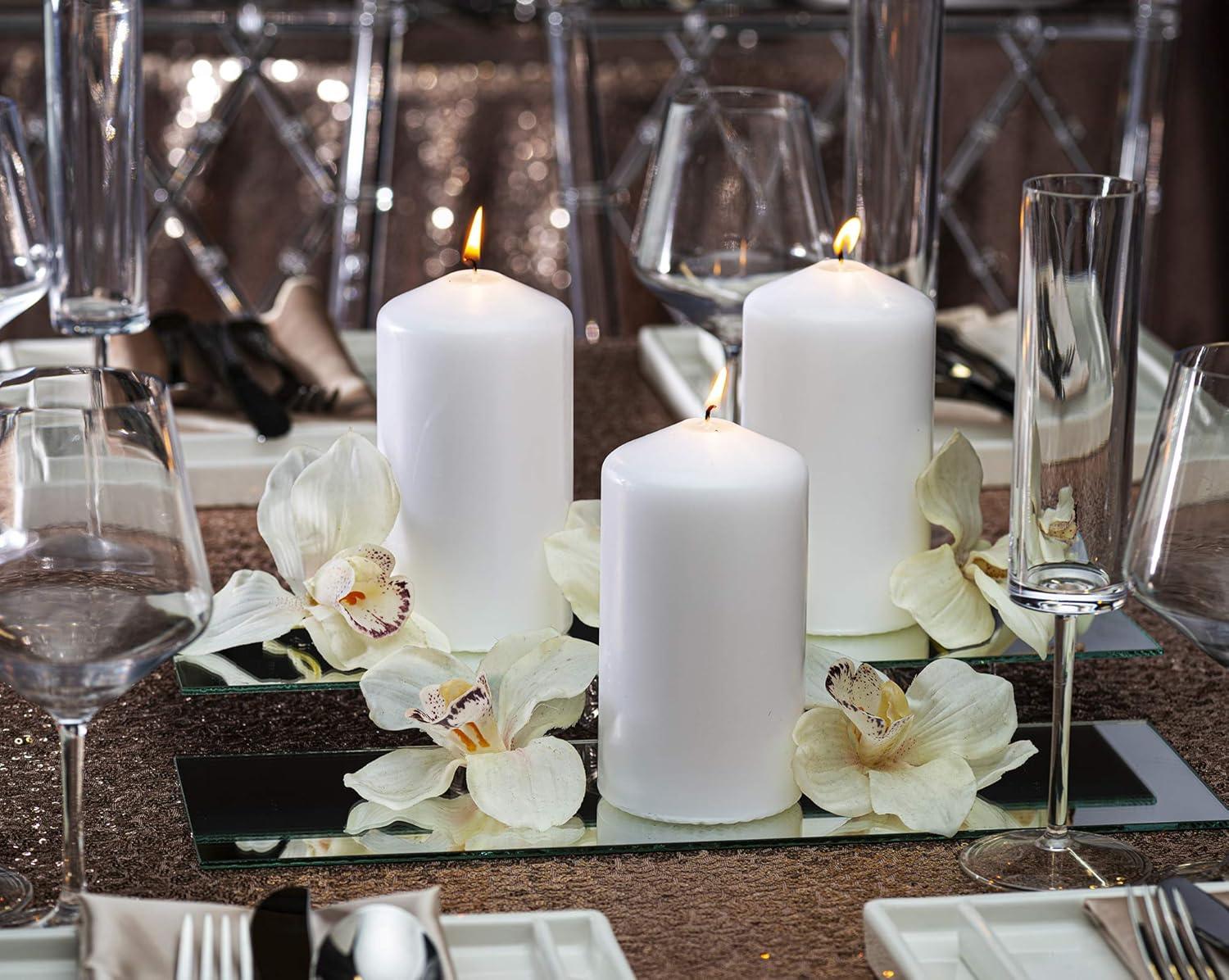 Bolsius White Pillar Candles 2.25x4.75" Unscented 12 Pack for Wedding, Home, Party Decor, Dinner | 33 Hours Long Burning Smokeless and Dripless Candles