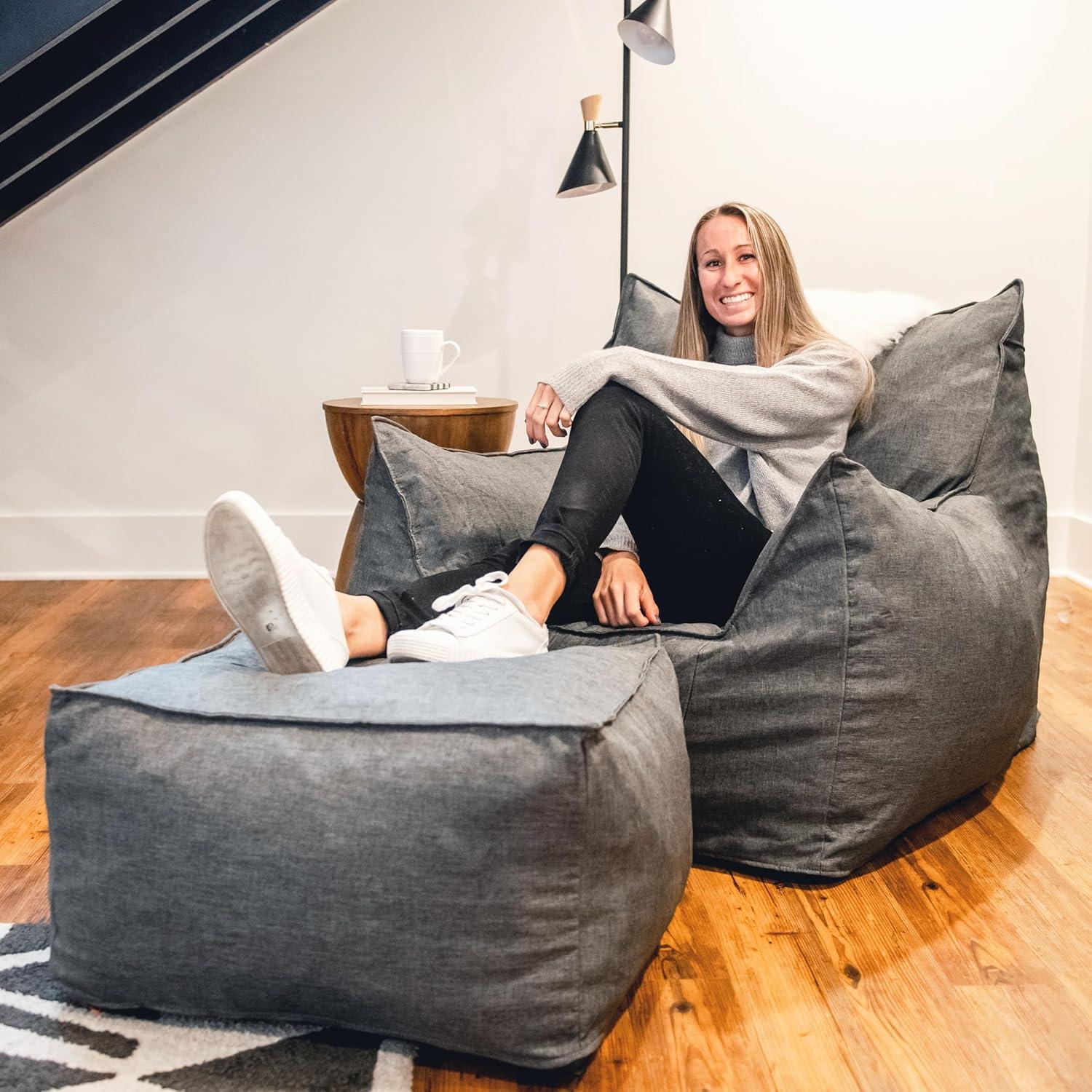 Big Joe 11'' Wide Square Pouf Ottoman & Reviews | Wayfair