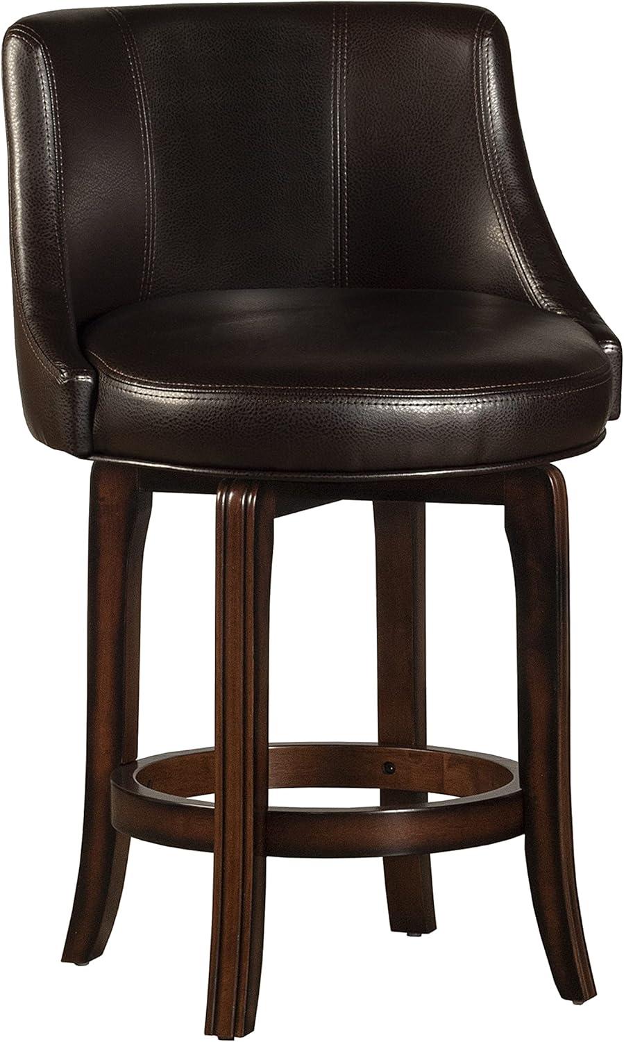 Hillsdale Napa Valley 25" Wood Contemporary Counter Stool in Dark Brown