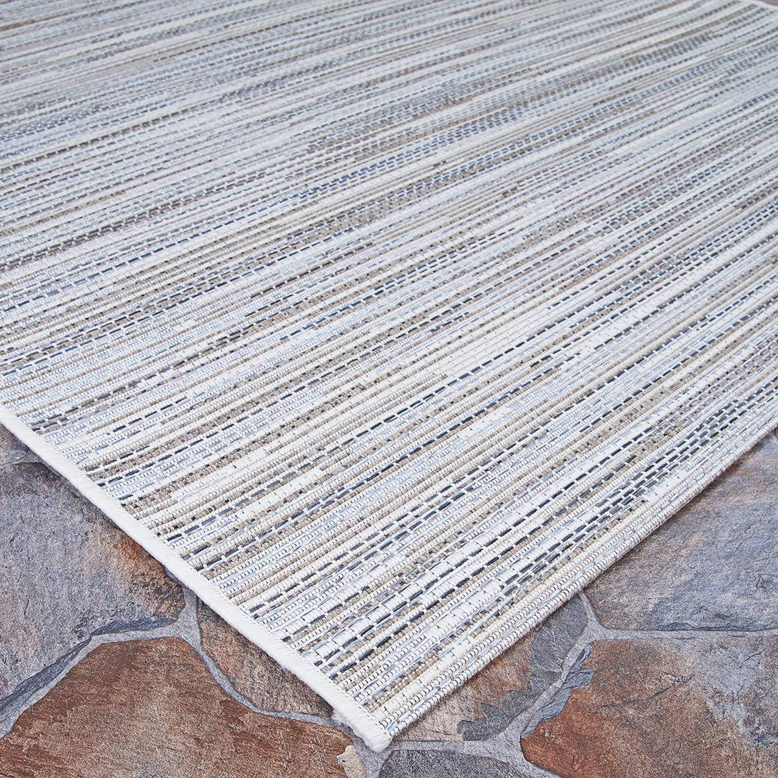 Couristan Monte Carlo Coastal Breeze Indoor/Outdoor Area Rug, 5'3" x 7'6", Taupe-Champagne