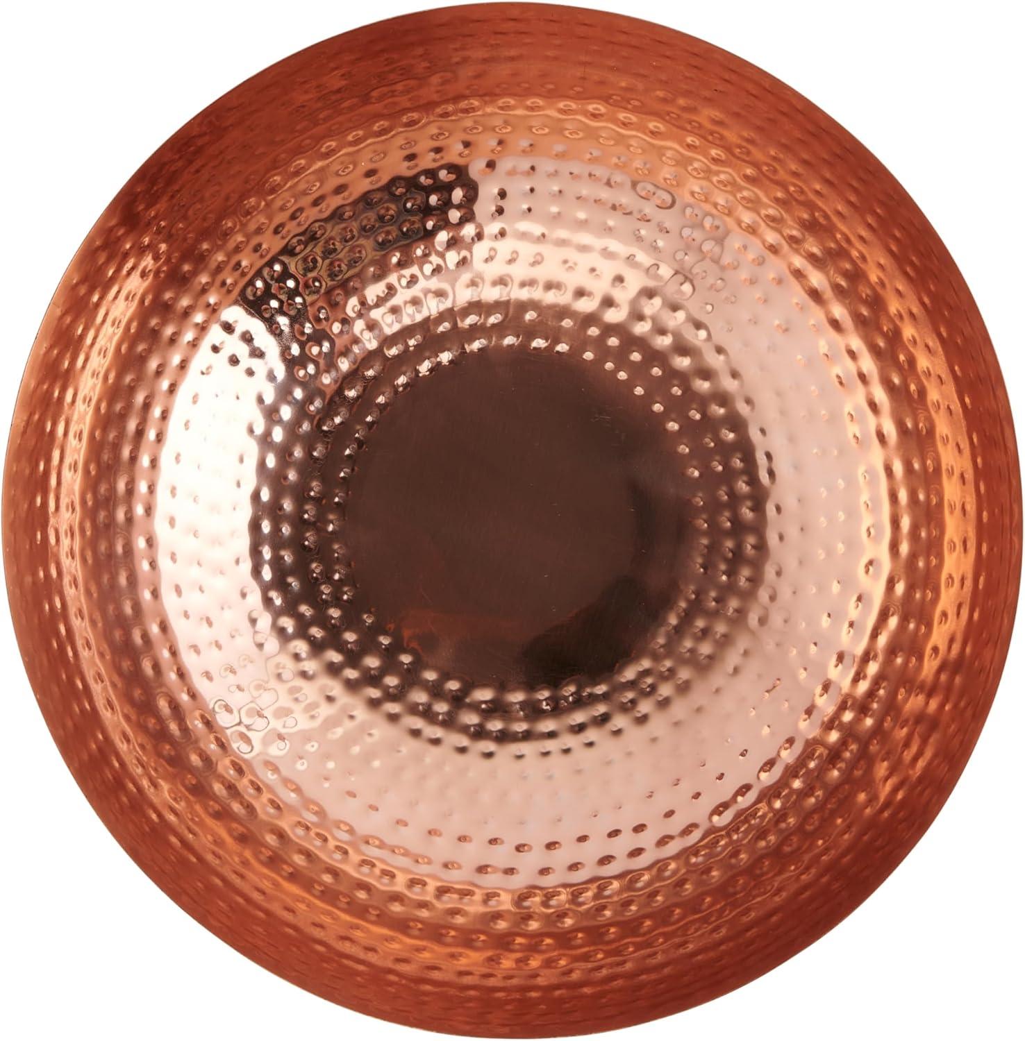 Creative Co-Op Round Hammered Metal Bowl, Copper Finish