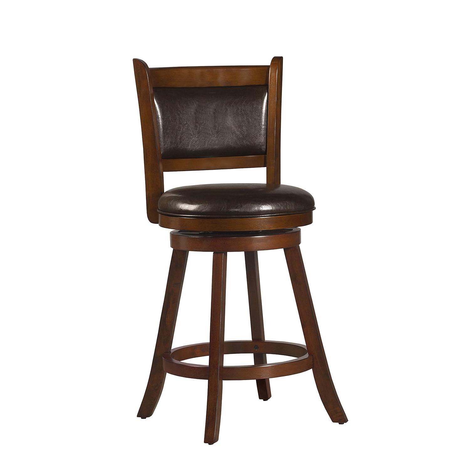 Hillsdale Dennery Swivel Counter Stool, Cherry