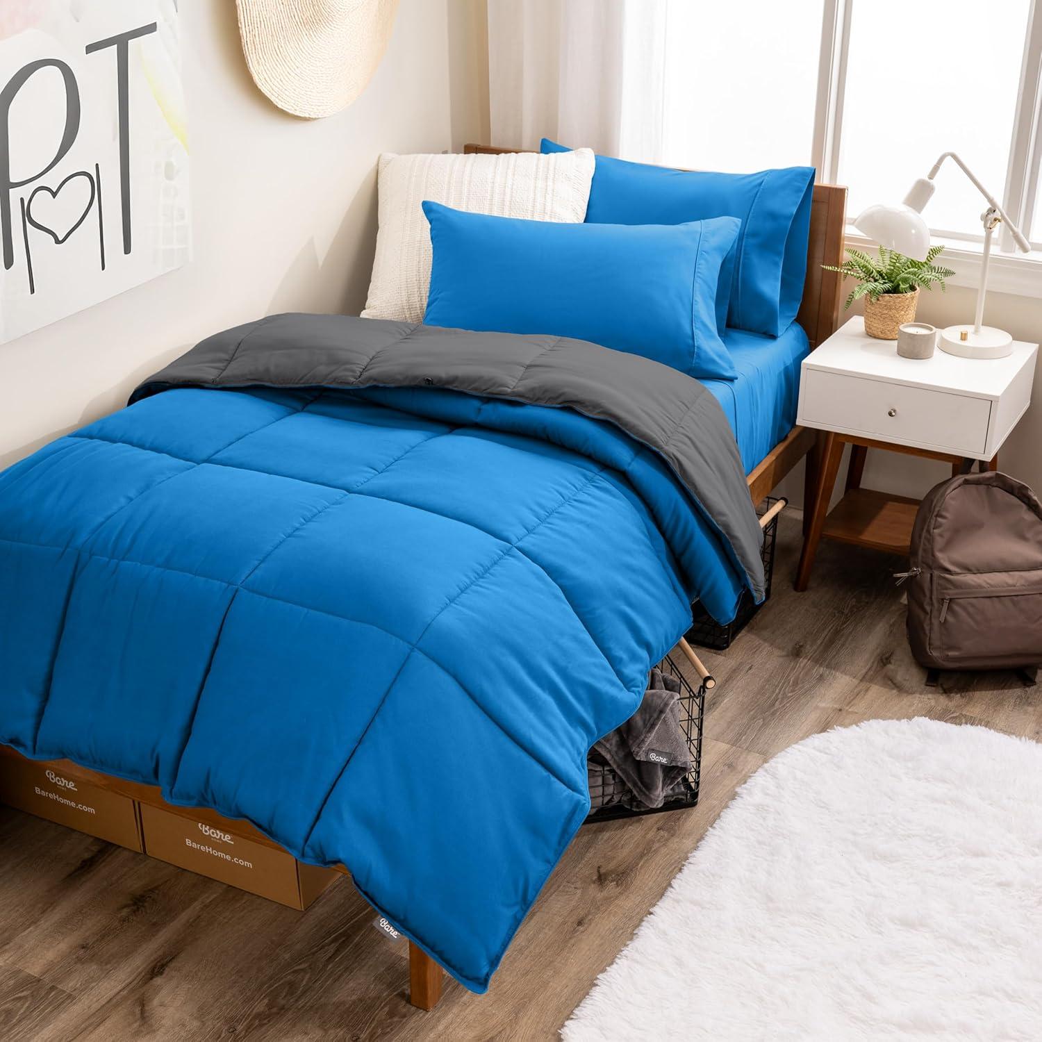 Bare Home 1800 Premium Microfiber Reversible Bed-In-A-Bag