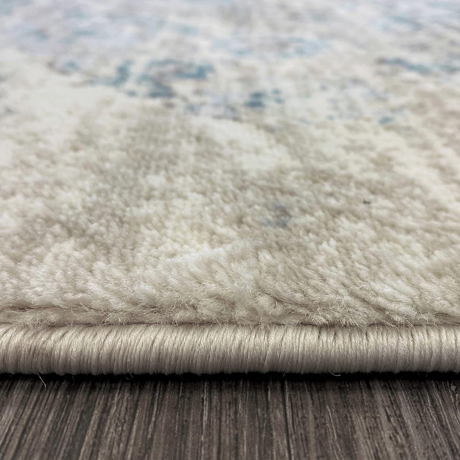 Luxe Weavers Victoria Collection Cream 4x5 Floral Area Rug