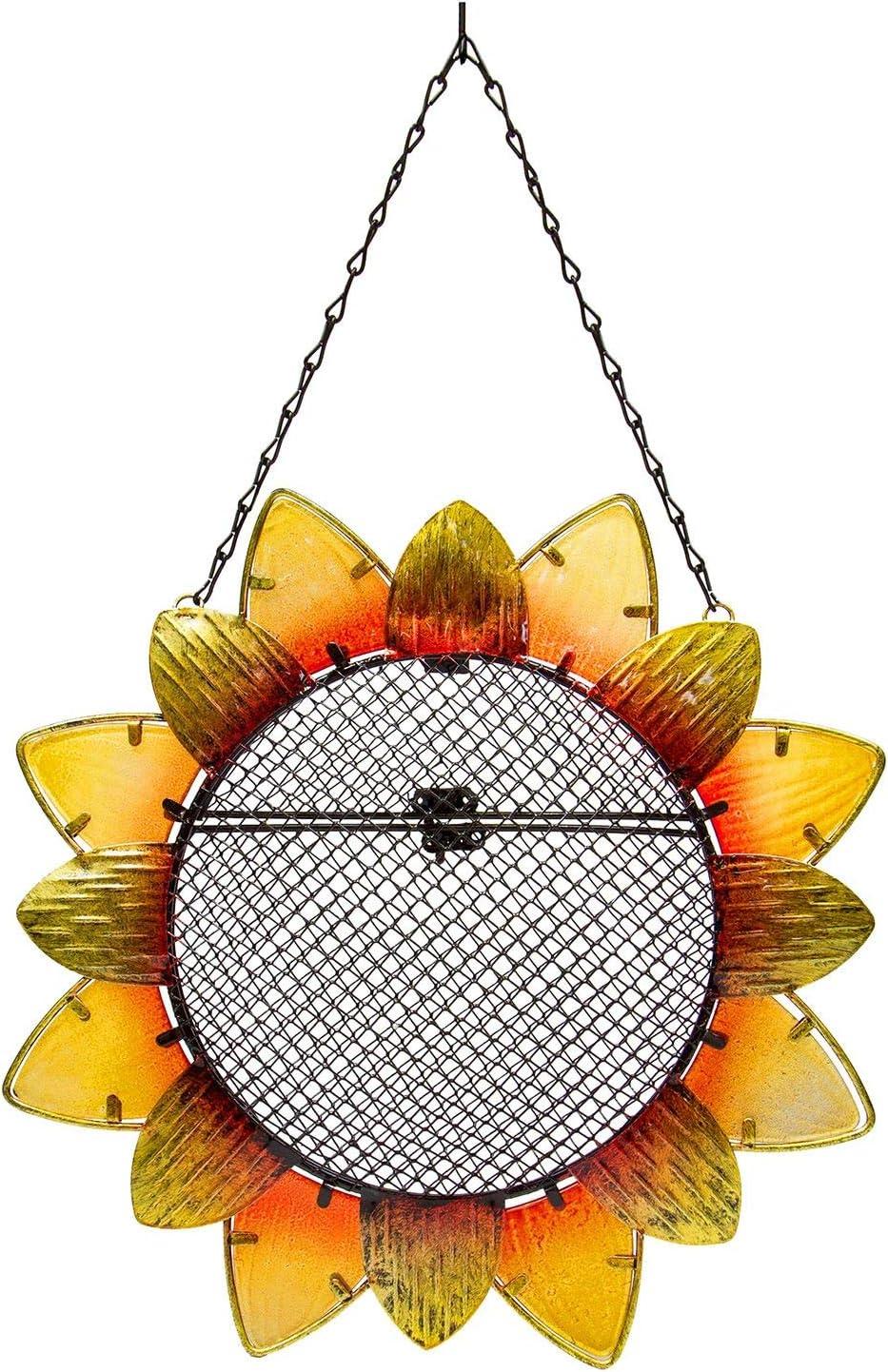 Evergreen Enterprises Sunflower Metal and Glass Birdfeeder