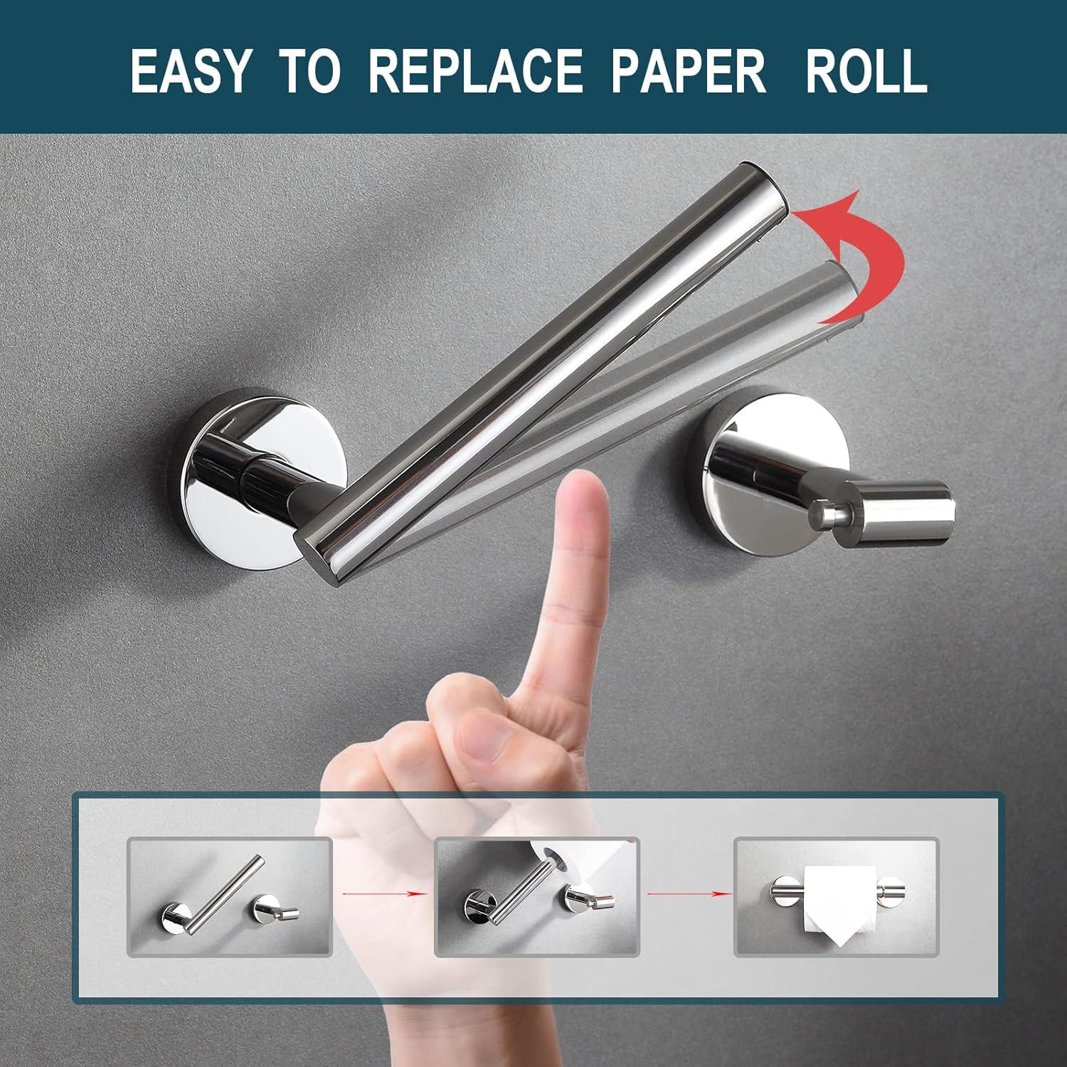 Chrome Stainless Steel Wall Mounted Toilet Paper Holder