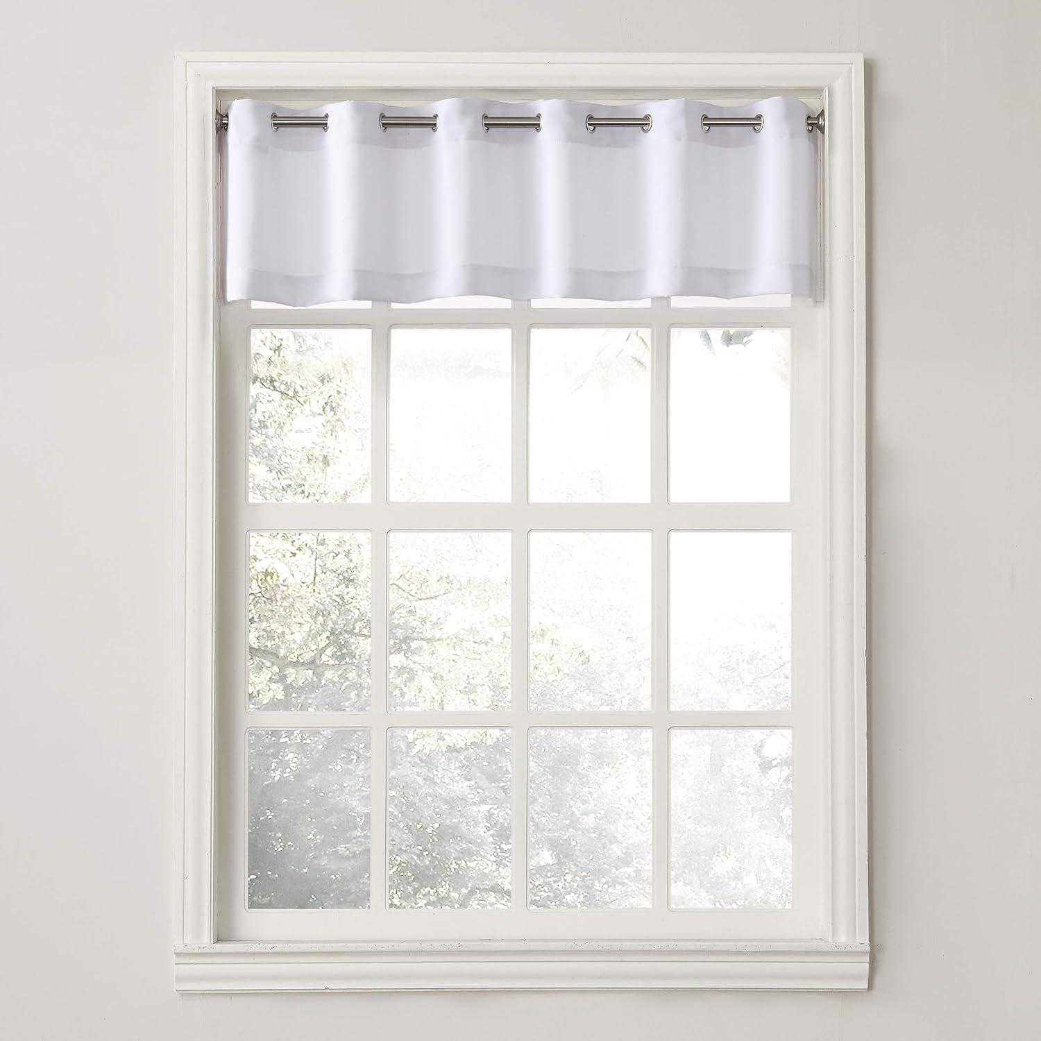 56"x14" No. 918 Semi-Sheer Montego Casual Textured Grommet Kitchen Curtain Valance