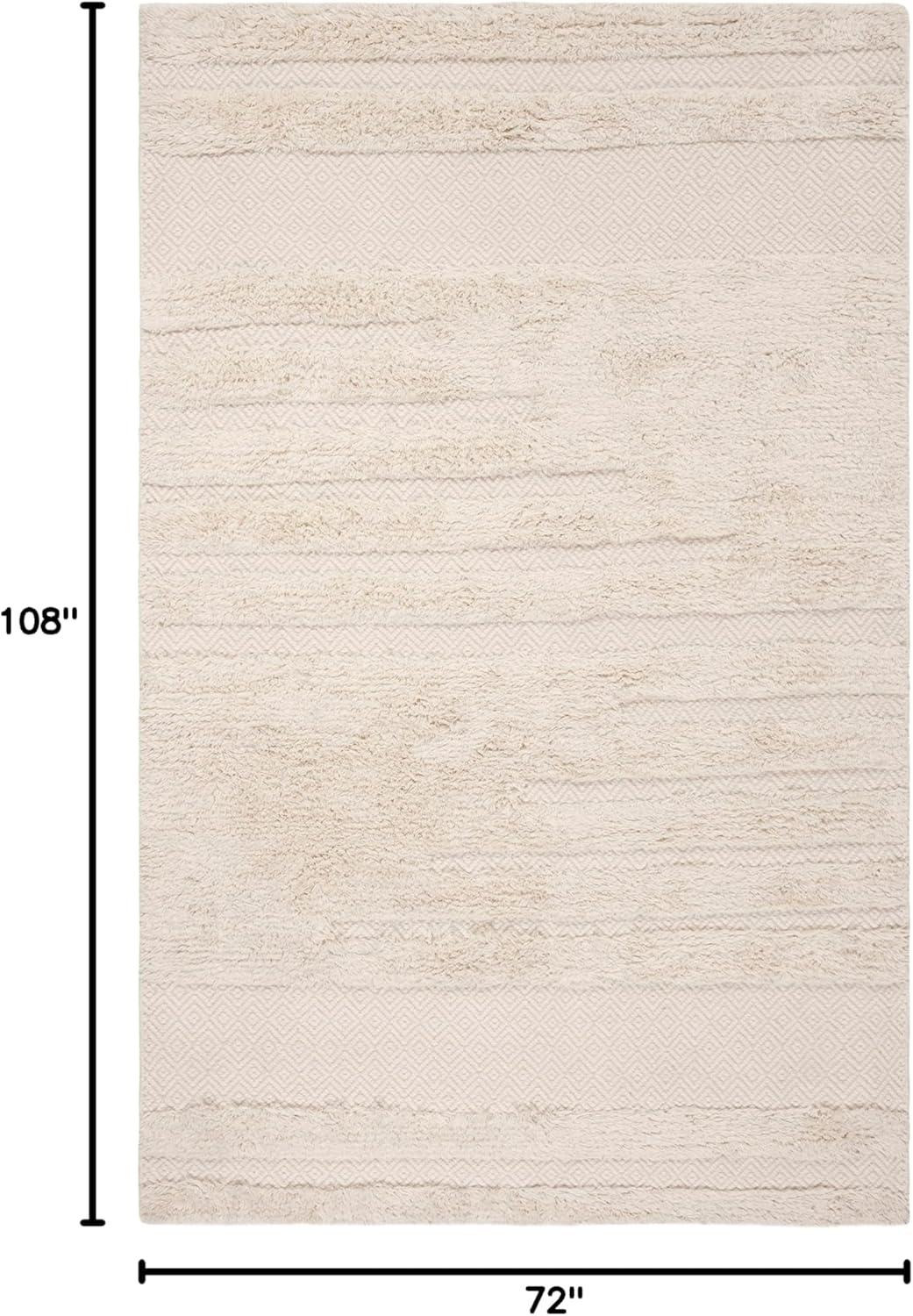 Kenya KNY951 Hand Knotted Area Rug - Ivory - 6'x9' - Safavieh