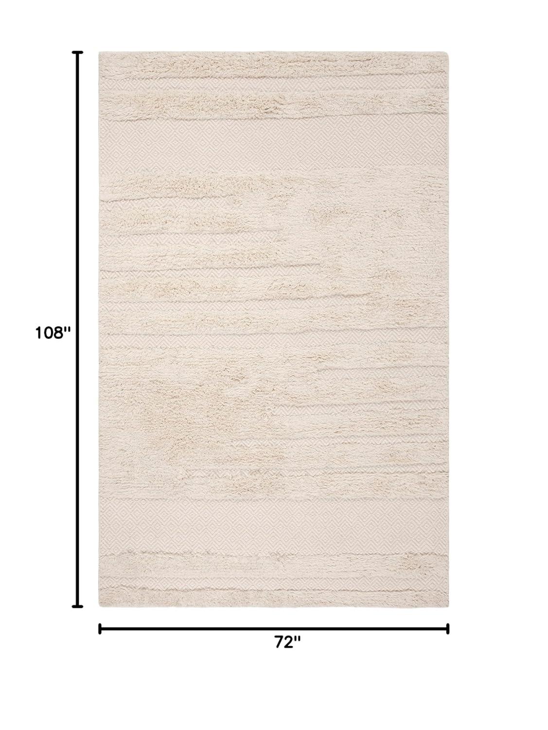Kenya KNY951 Hand Knotted Area Rug - Ivory - 6'x9' - Safavieh