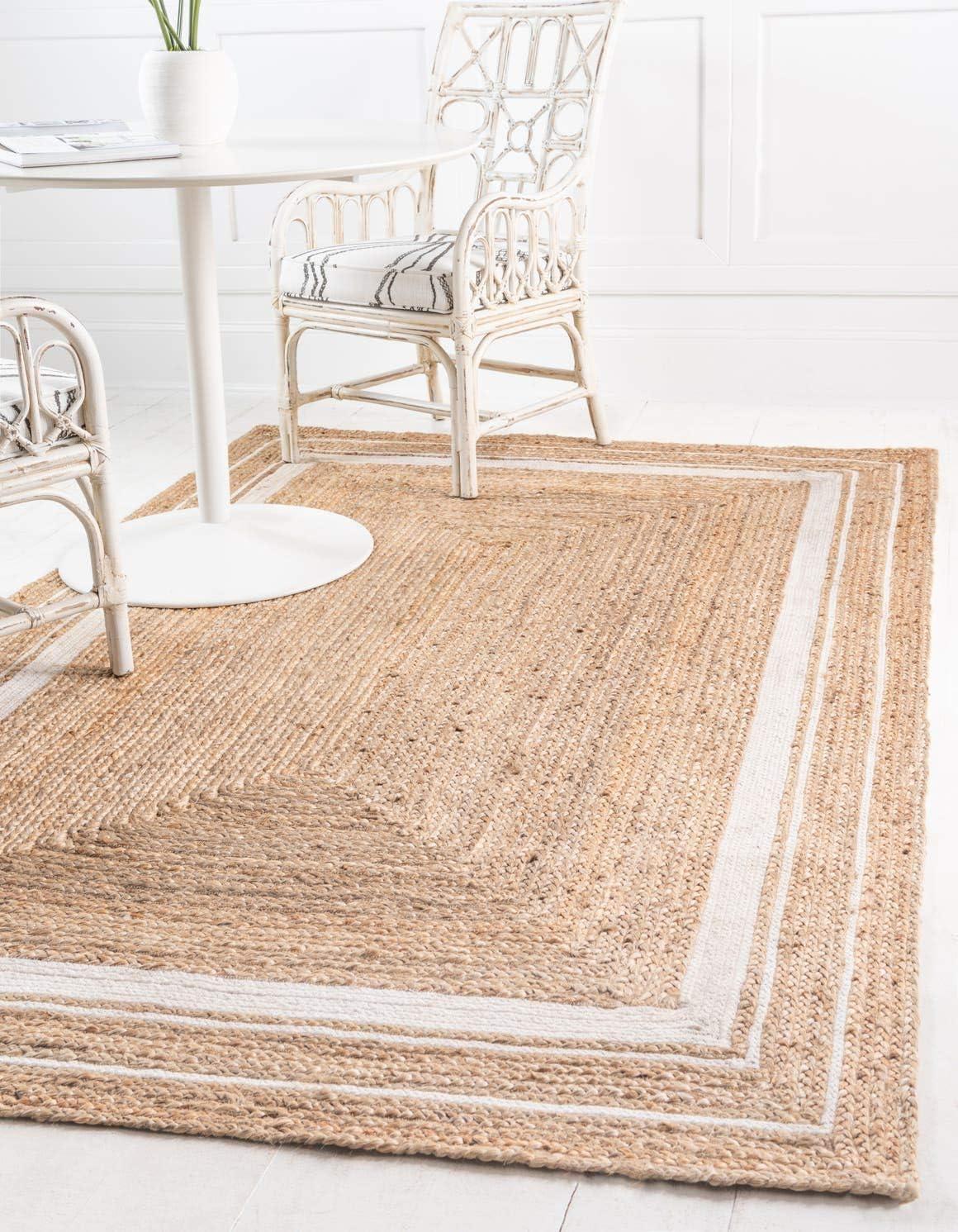 Unique Loom 2' 0 x 3' 1 Gujarat Braided Jute Rectangle Area Rug