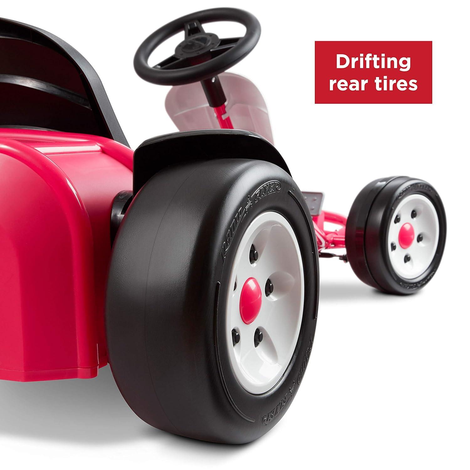 Radio Flyer Ultimate Go-Kart Kids Ride-On Toy, 24 Volts, Outdoor Fun with 3 Speed Settings and Automatic Braking, Pink