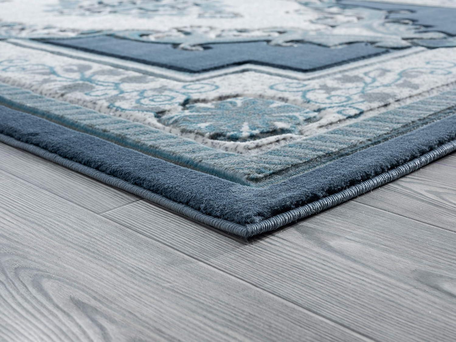 United Weavers Bristol Area Rug 2050 10560 Fallon Blue Curls Petals 2' 7" x  4' 2" Rectangle