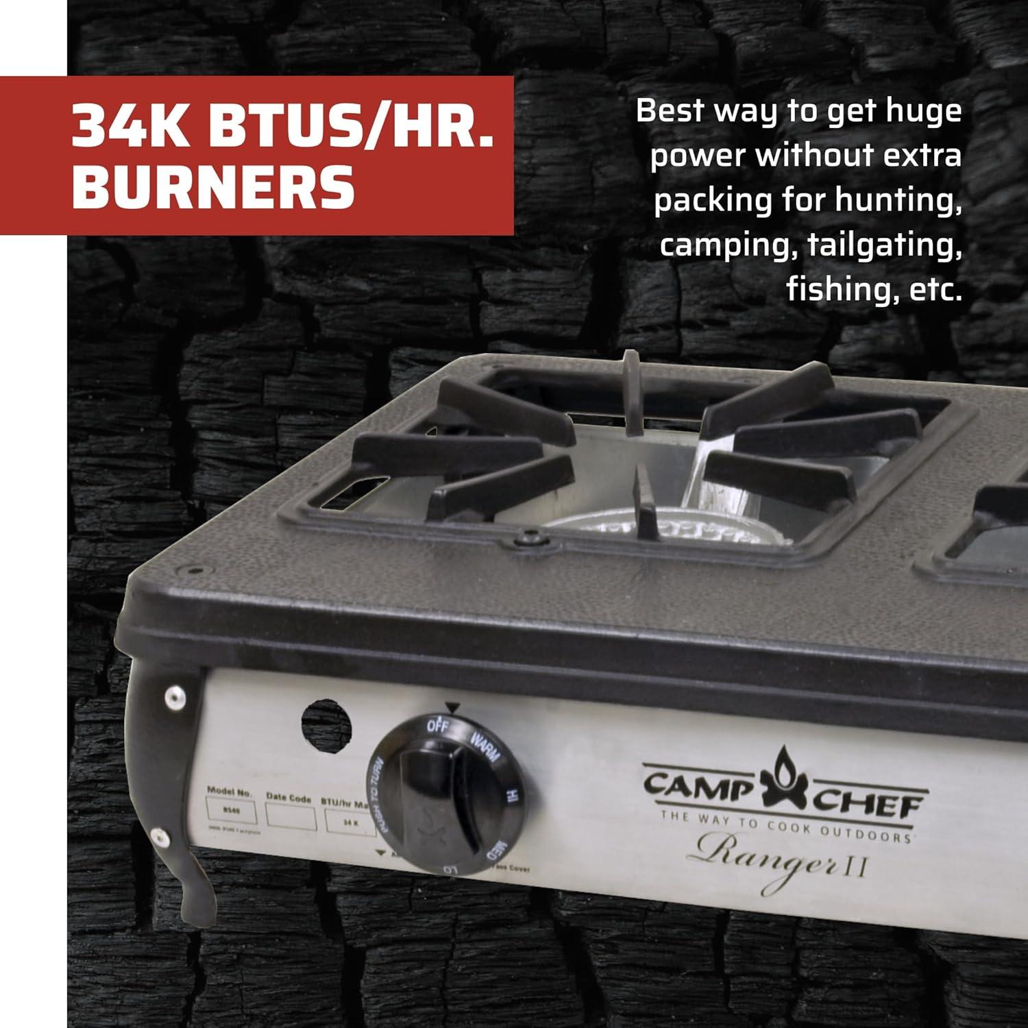 Ranger II 2-Burner Portable Gas Camping Stove