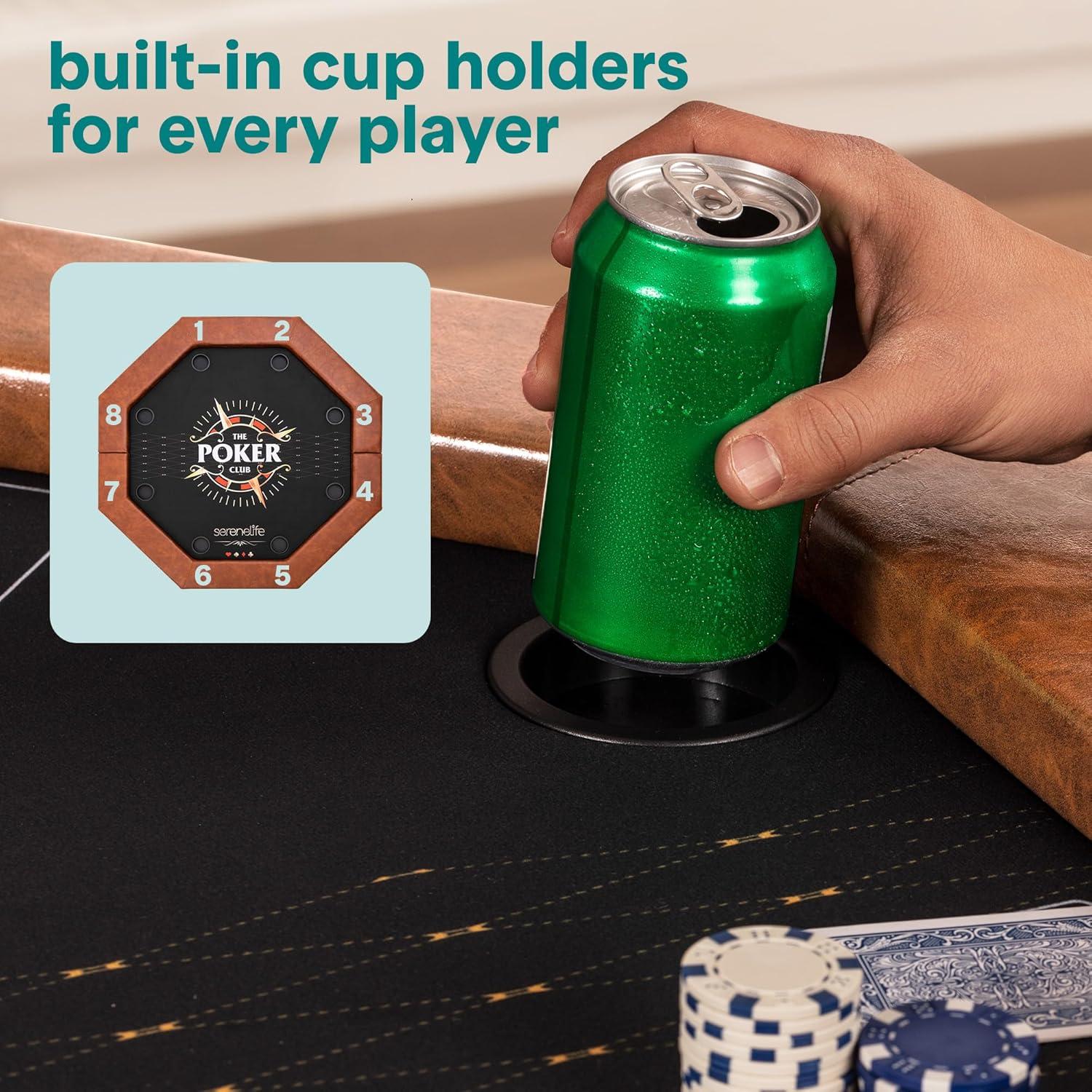 SereneLife Serenelife 49.21'' 8 - Player Poker Table