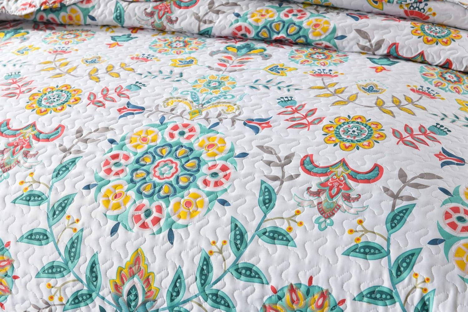 Bohemian Floral Quilt Set