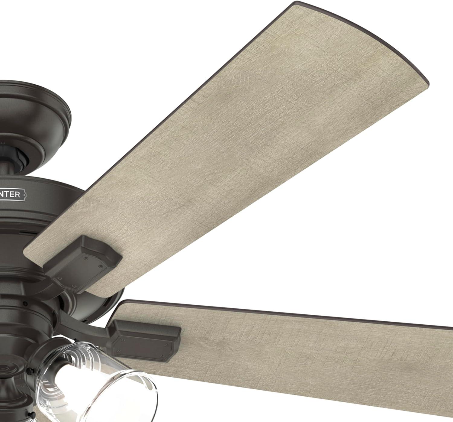 Crestfield Noble Bronze 52" Ceiling Fan with Dimmable LED Light & Remote