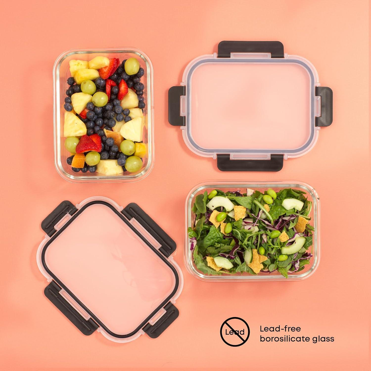 JoyJolt JoyJolt 10-Piece Glass Food Storage Container (Set of 5)