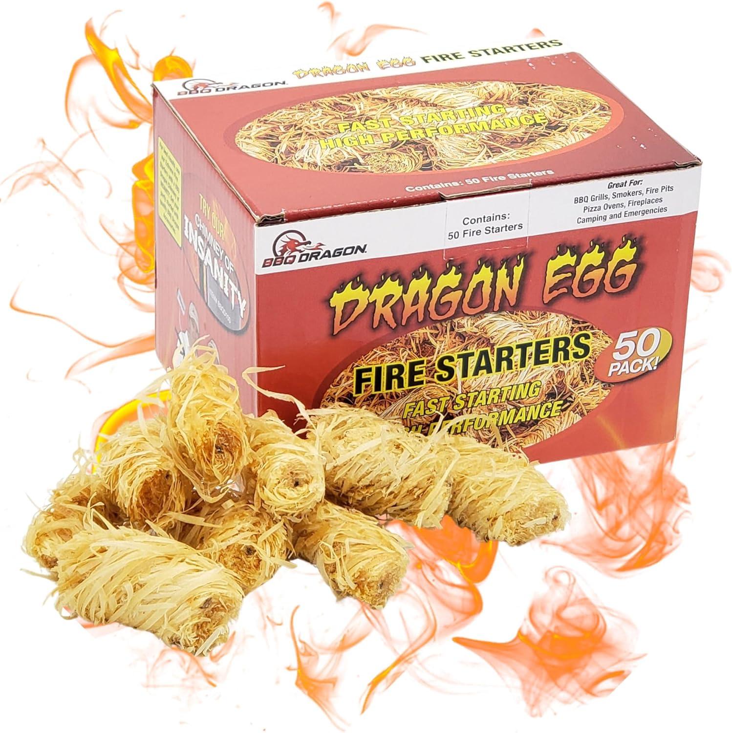 BBQ Dragon Wood Non-Stick Charcoal Starters (Set of 50)