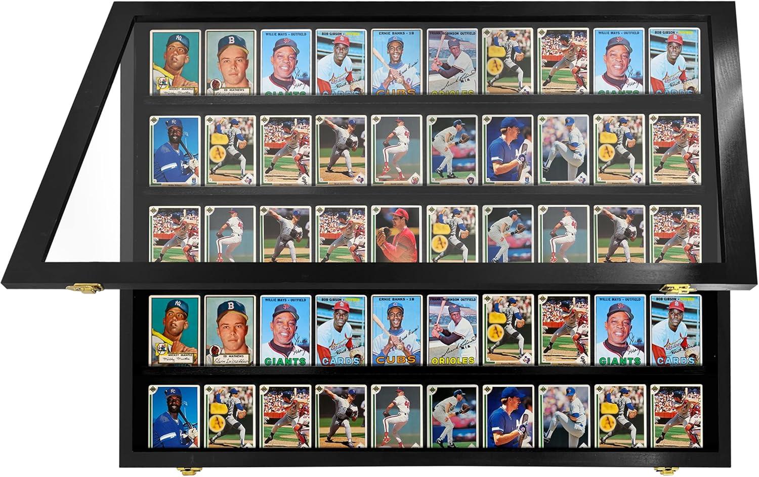 Pennzoni Display Co. PENNZONI Sports Card Display Case, Holds 50 Ungraded Sports & Playing Cards
