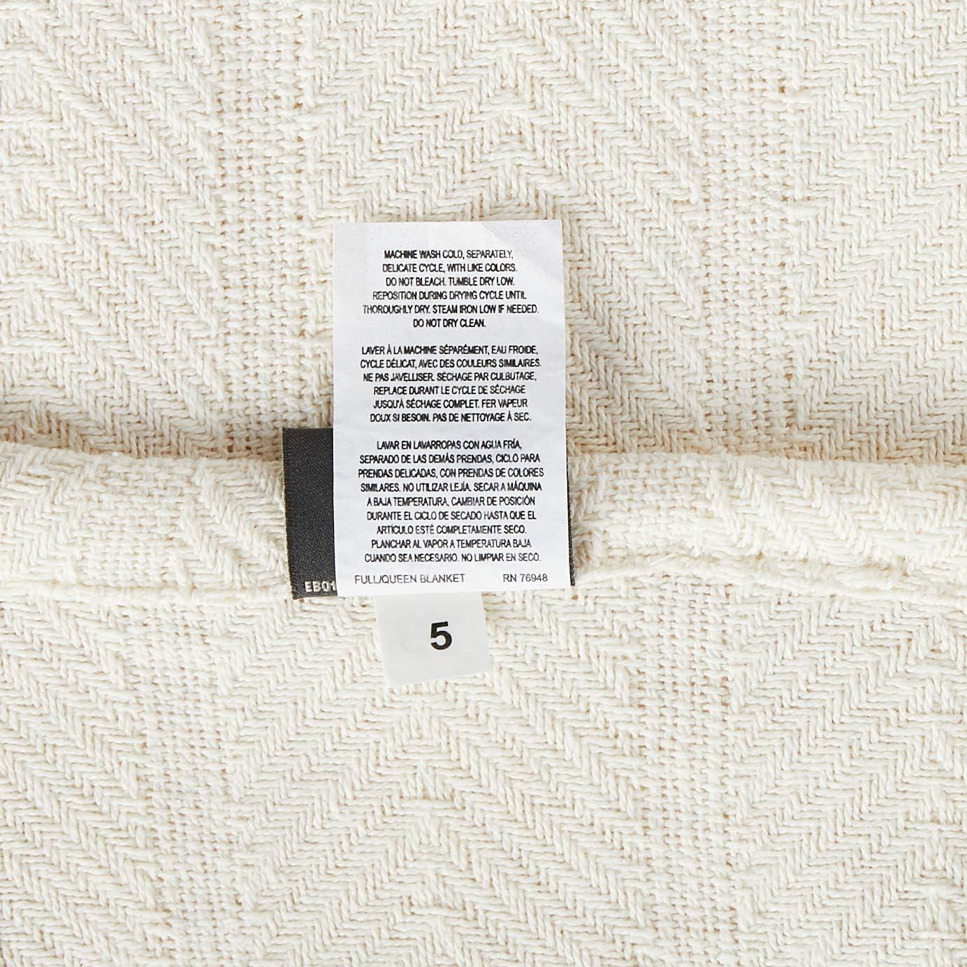 Eddie Bauer Herringbone Cotton Reversible Blanket