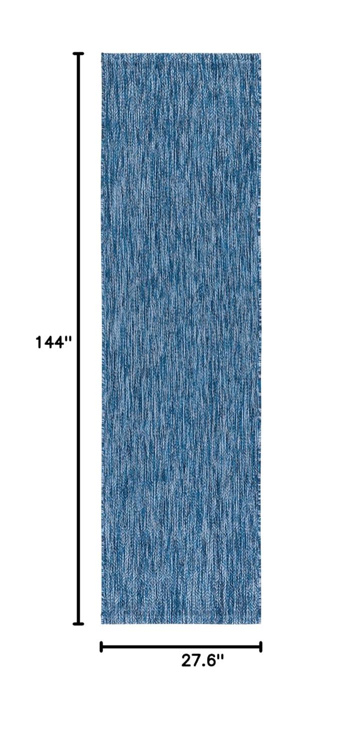 Courtyard CY8520 Power Loomed Indoor and Outdoor Runner Rug - Navy/Navy - 2'3"x12' - Safavieh
