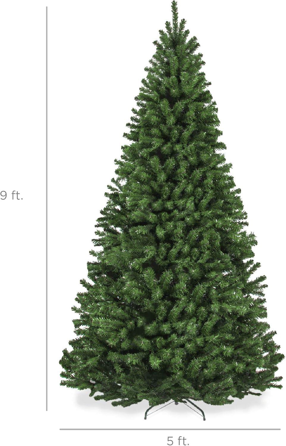 Elegant Spruce Outdoor Christmas Tree with Pre-Lit Design, 9ft