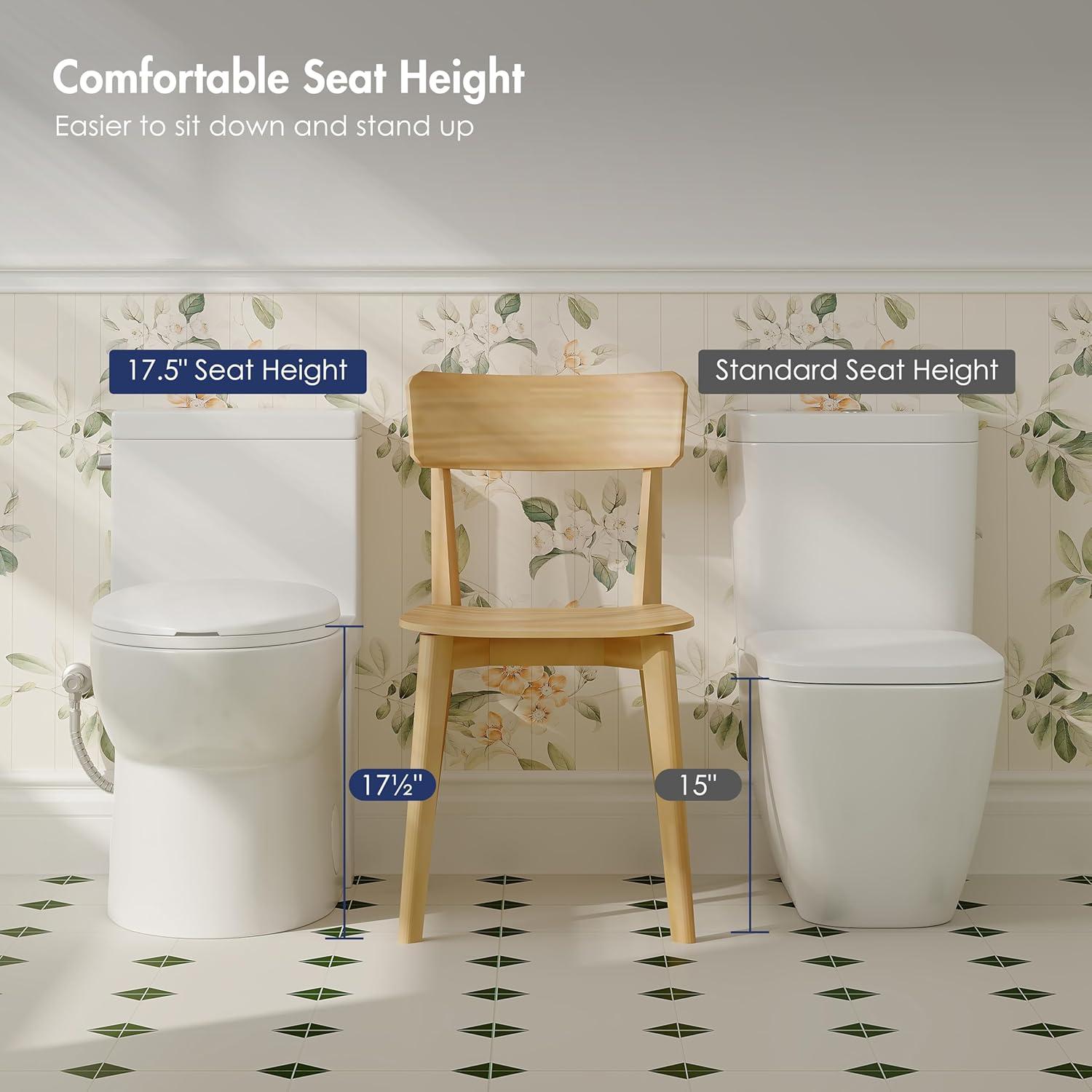 Denbigh Chair Height Elongated Comfort Height One-Piece Toilet (Seat Included)