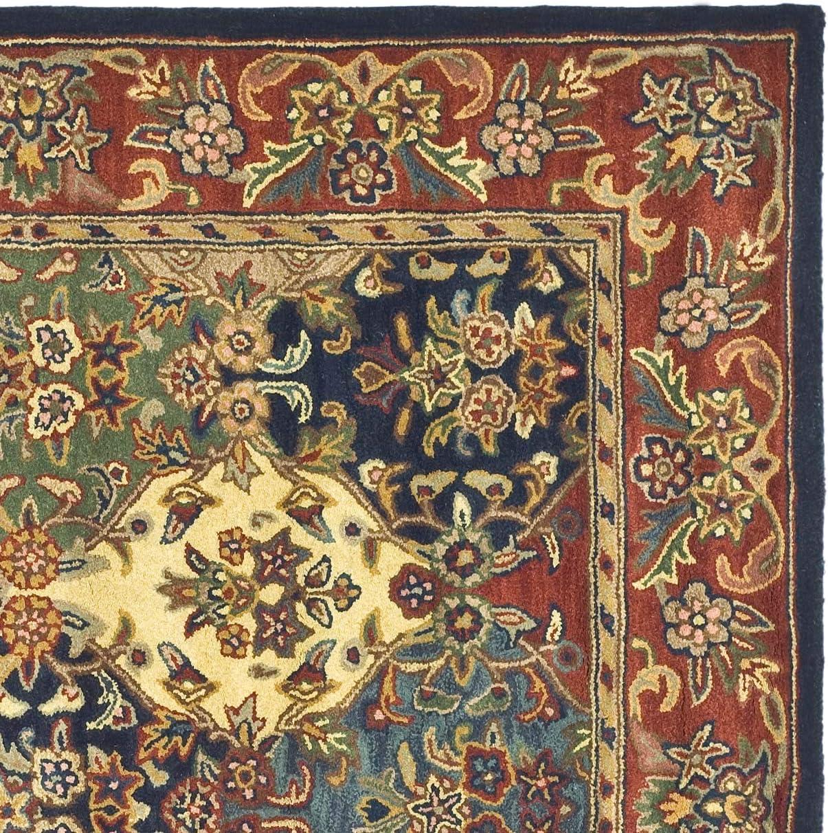 Heritage HG911 Hand Tufted Area Rug - Multi/Burgundy - 6'x6' - Safavieh.