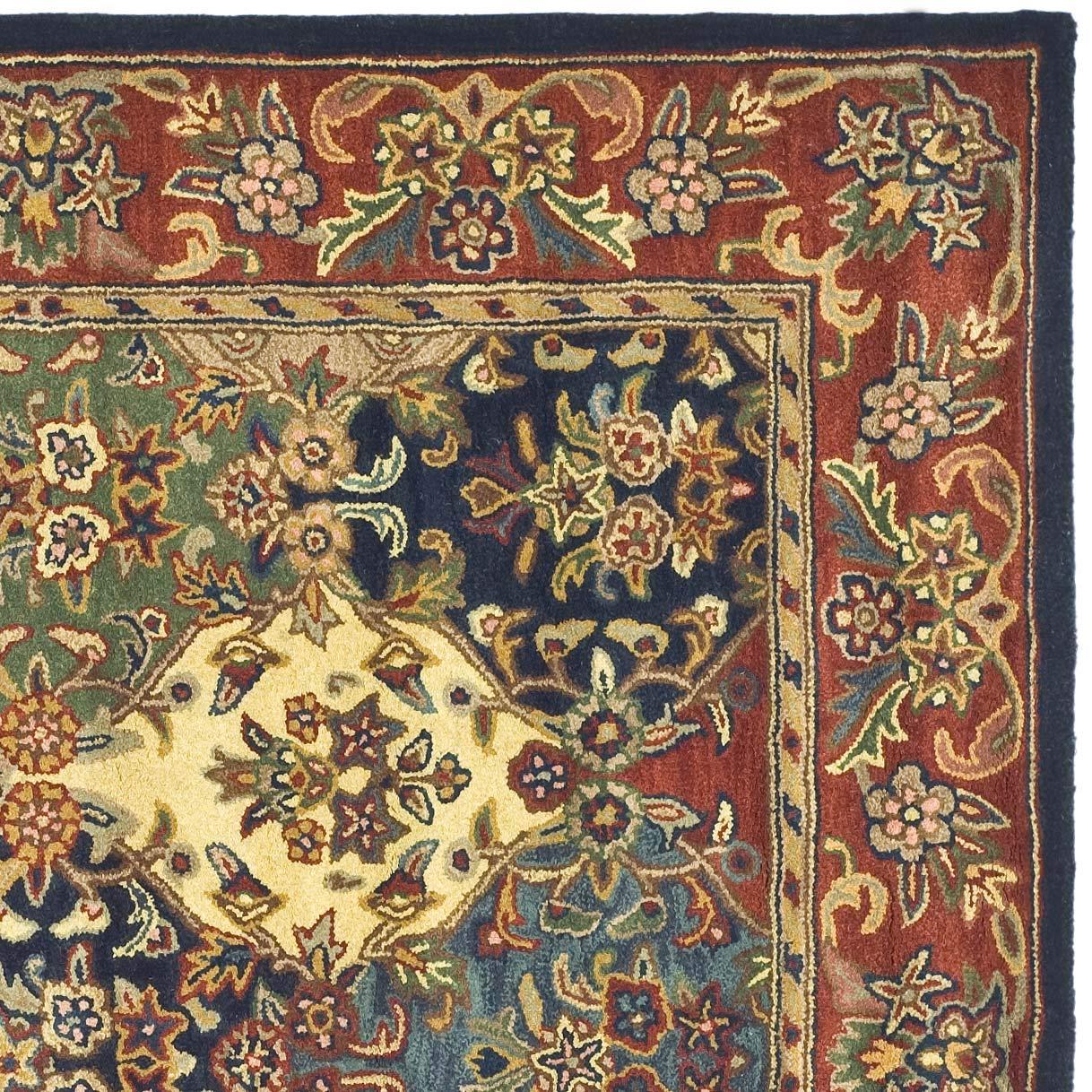 Heritage HG911 Hand Tufted Area Rug - Multi/Burgundy - 6'x6' - Safavieh.