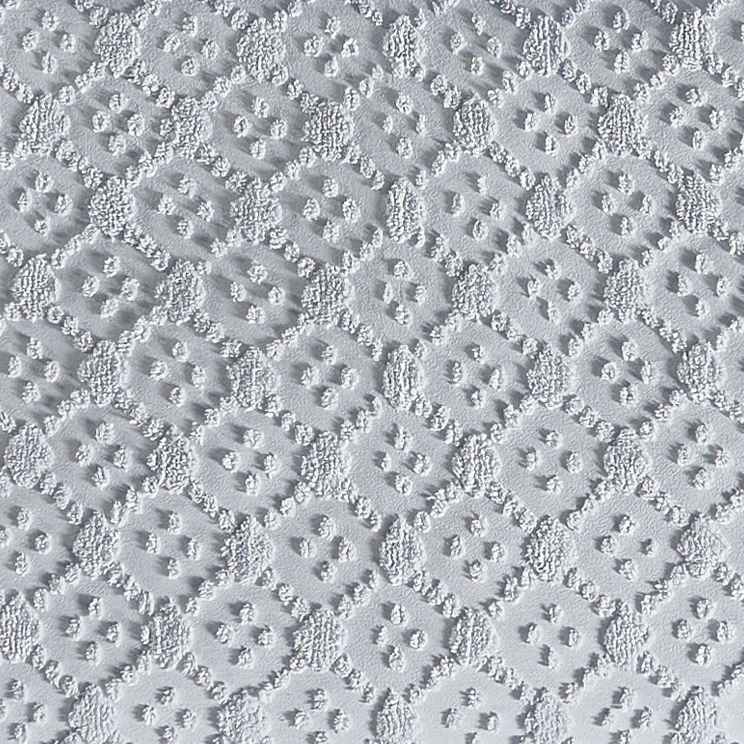 Better Trends Charleston Collection 100% Cotton Bedding sets, Machine Washable Soft and Breathable 4-piece Chenille Bedspread & Sham with Geometric Embroidery, All season