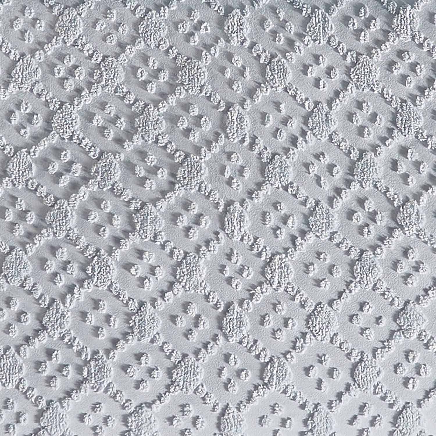 Better Trends Charleston Collection 100% Cotton Bedding sets, Machine Washable Soft and Breathable 4-piece Chenille Bedspread & Sham with Geometric Embroidery, All season