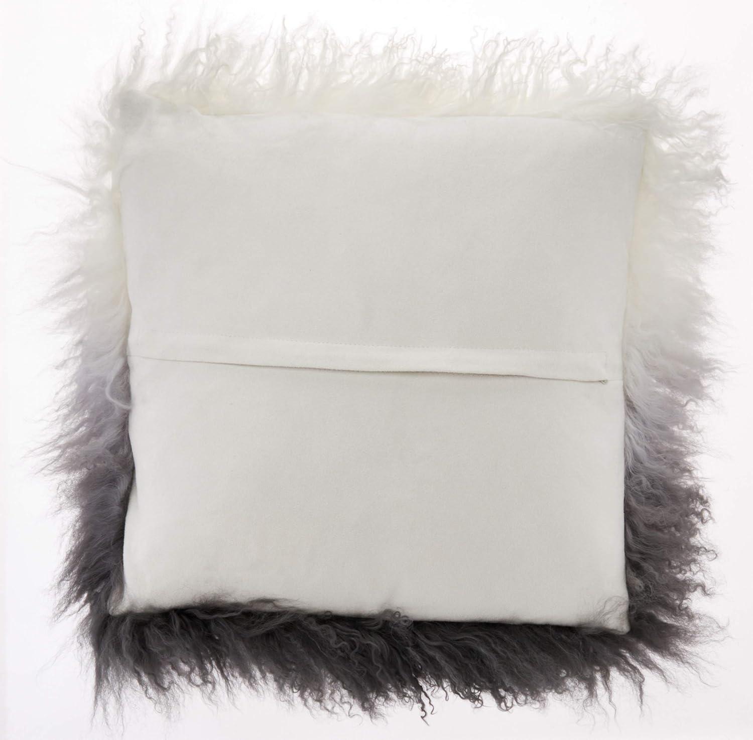 Saro Mongolian Lamb Pillows Abstract Throw Pillow