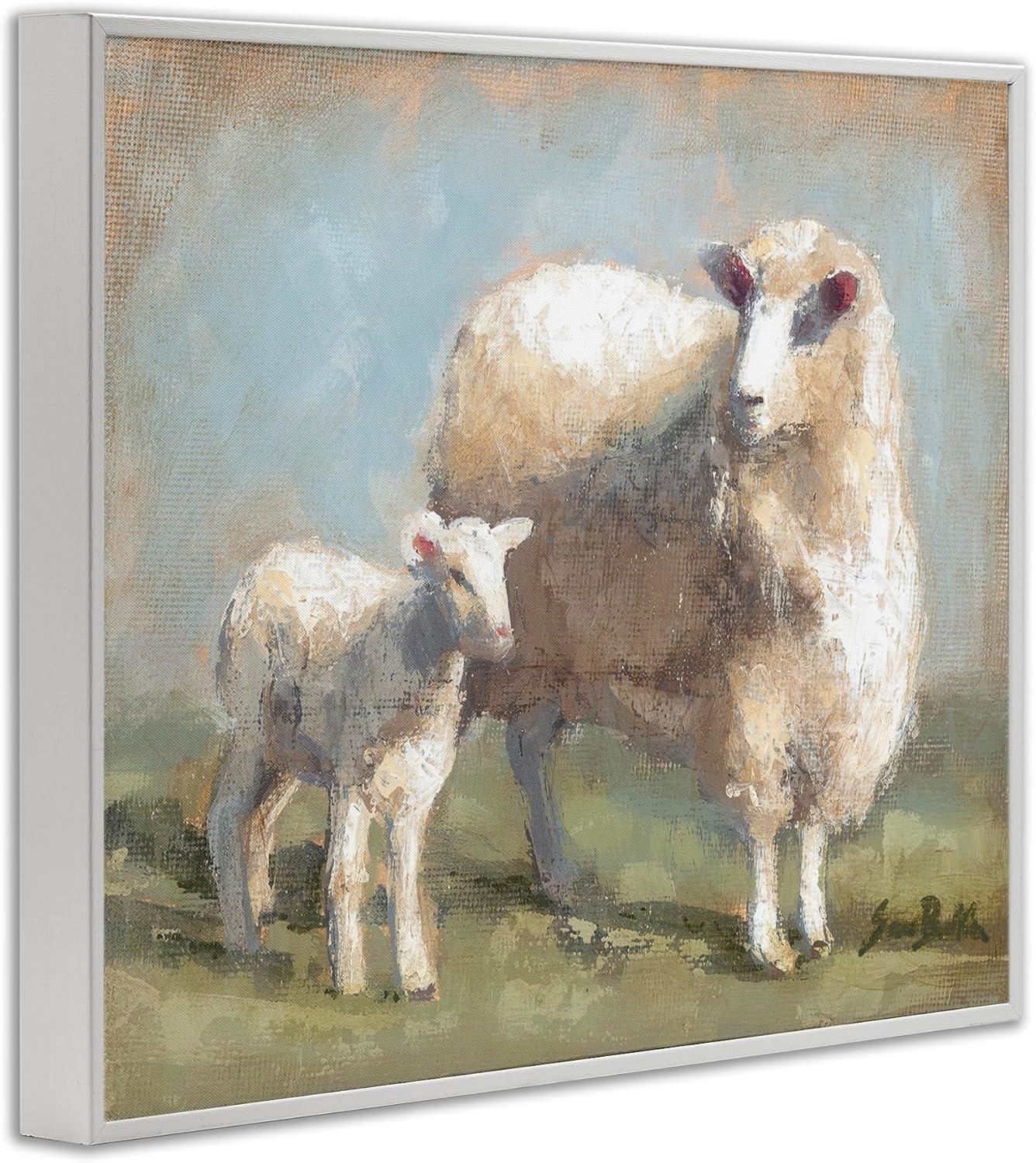 Stupell Industries Sheep Lamb Family Farm Framed Giclee Art, 16 x 20