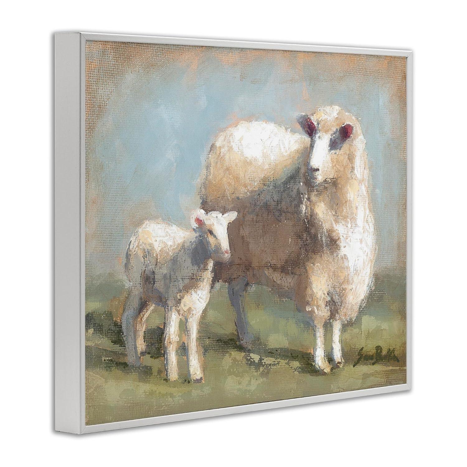 Stupell Industries Sheep Lamb Family Farm Framed Giclee Art, 16 x 20