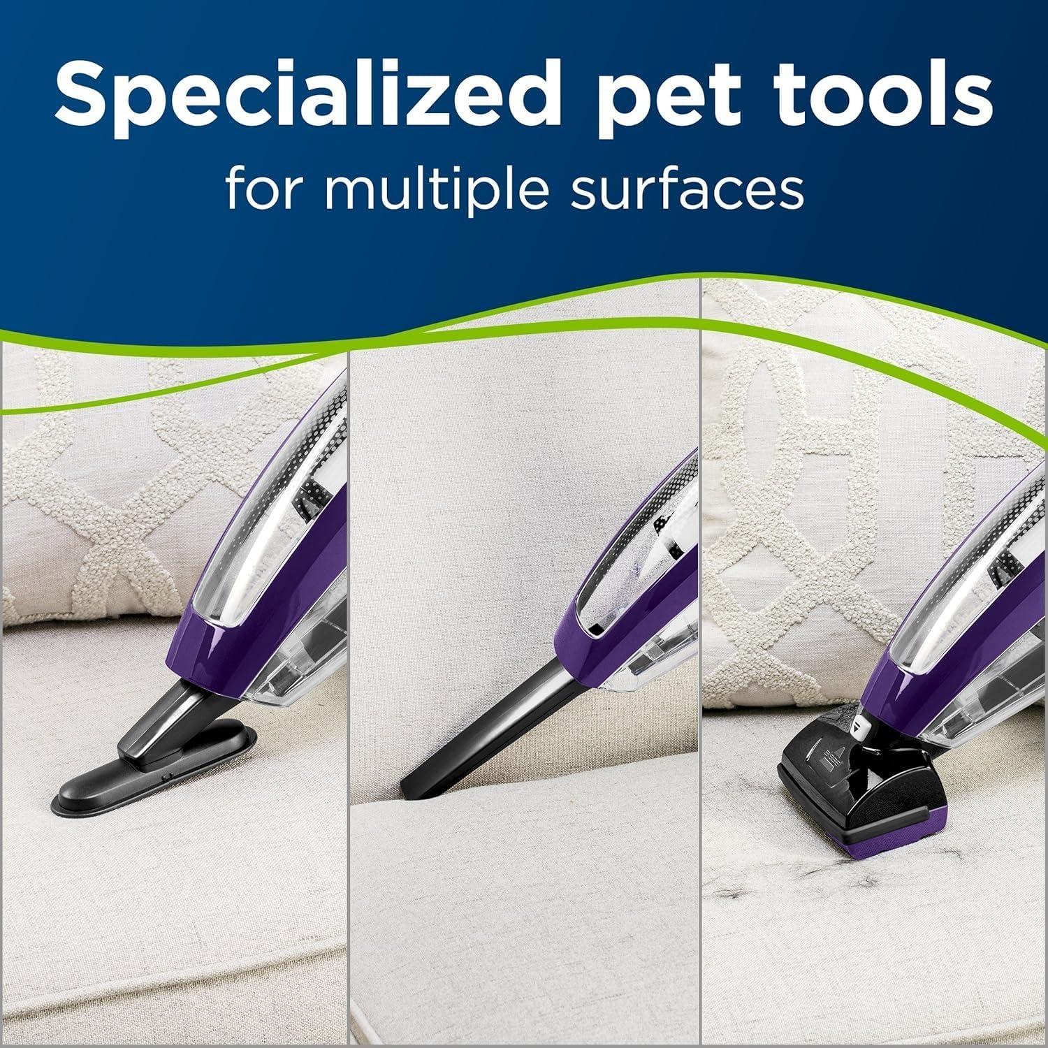 BISSELL Lithium Ion Bagless Handheld Vacuum, Purple, 2390