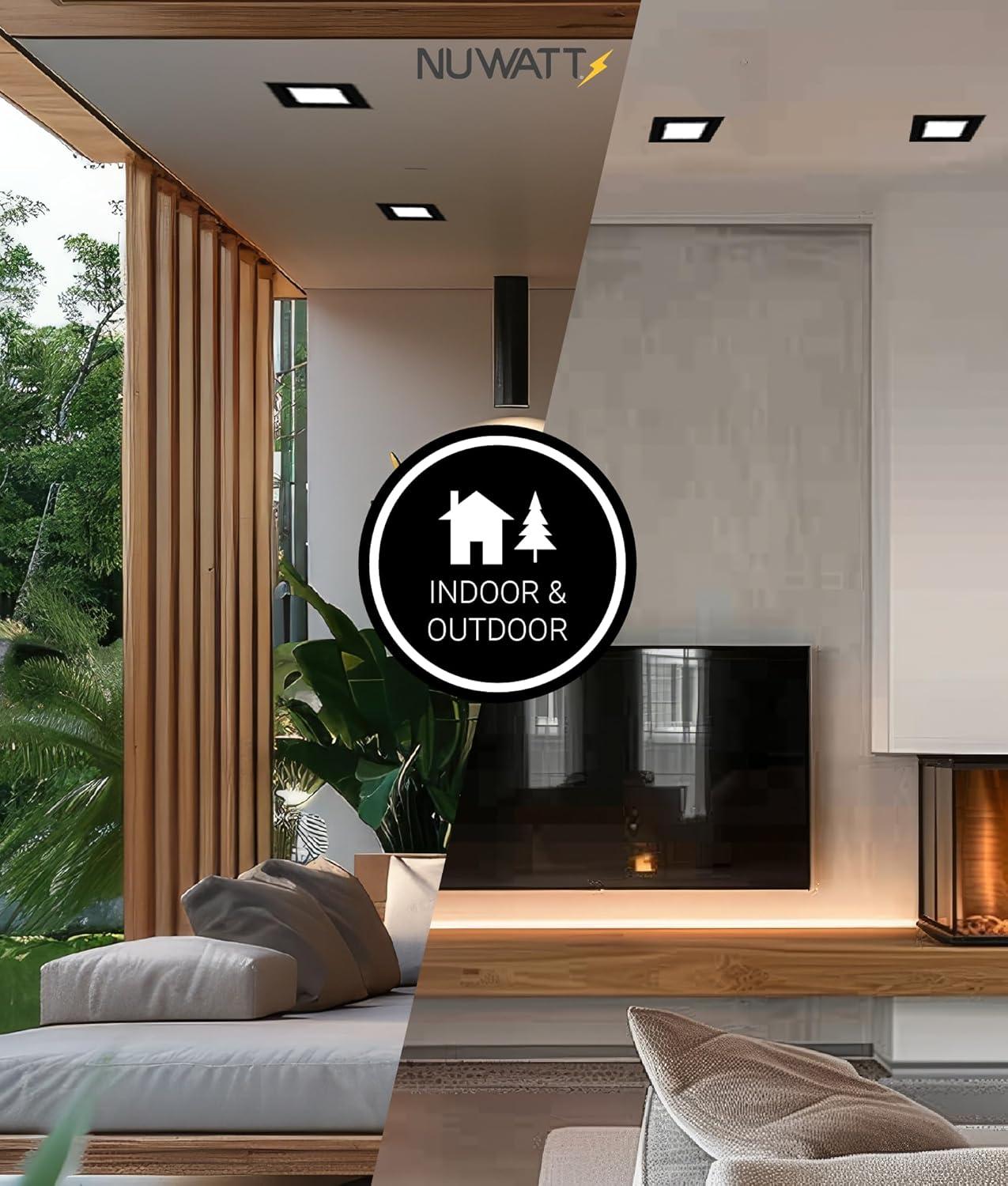 Panel Downlight 6'' Selectable Color Temperature Dimmable Air-Tight IC Rated LED Canless Recessed Lighting Kit