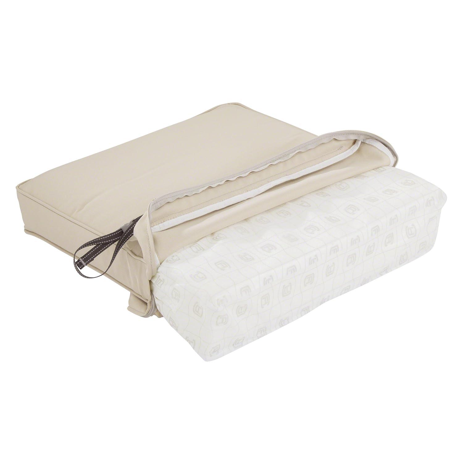 Classic Accessories Montlake FadeSafe Water-Resistant Patio Dining Seat Cushion, 19 x 19 x 3 inch, Antique Beige