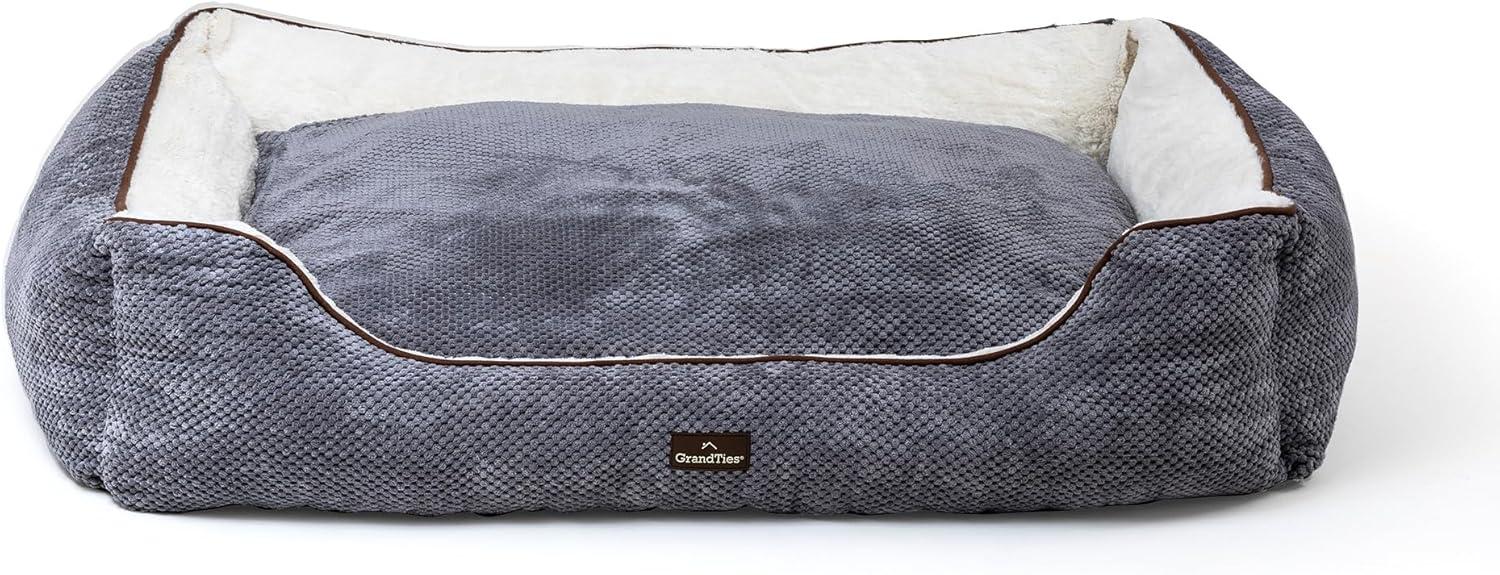 Grandties Fluffy Dog Beds M 40 For Small Medium Large Dogs & Cats( Moonlight)