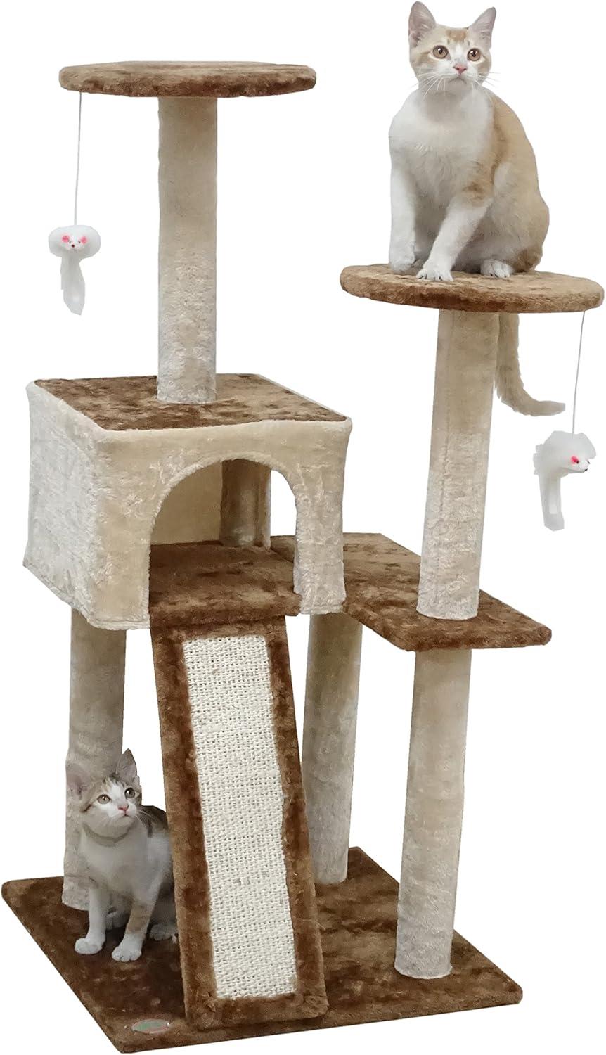 Go Pet Club 44" Kitten Cat Tree with Scratching Board F709