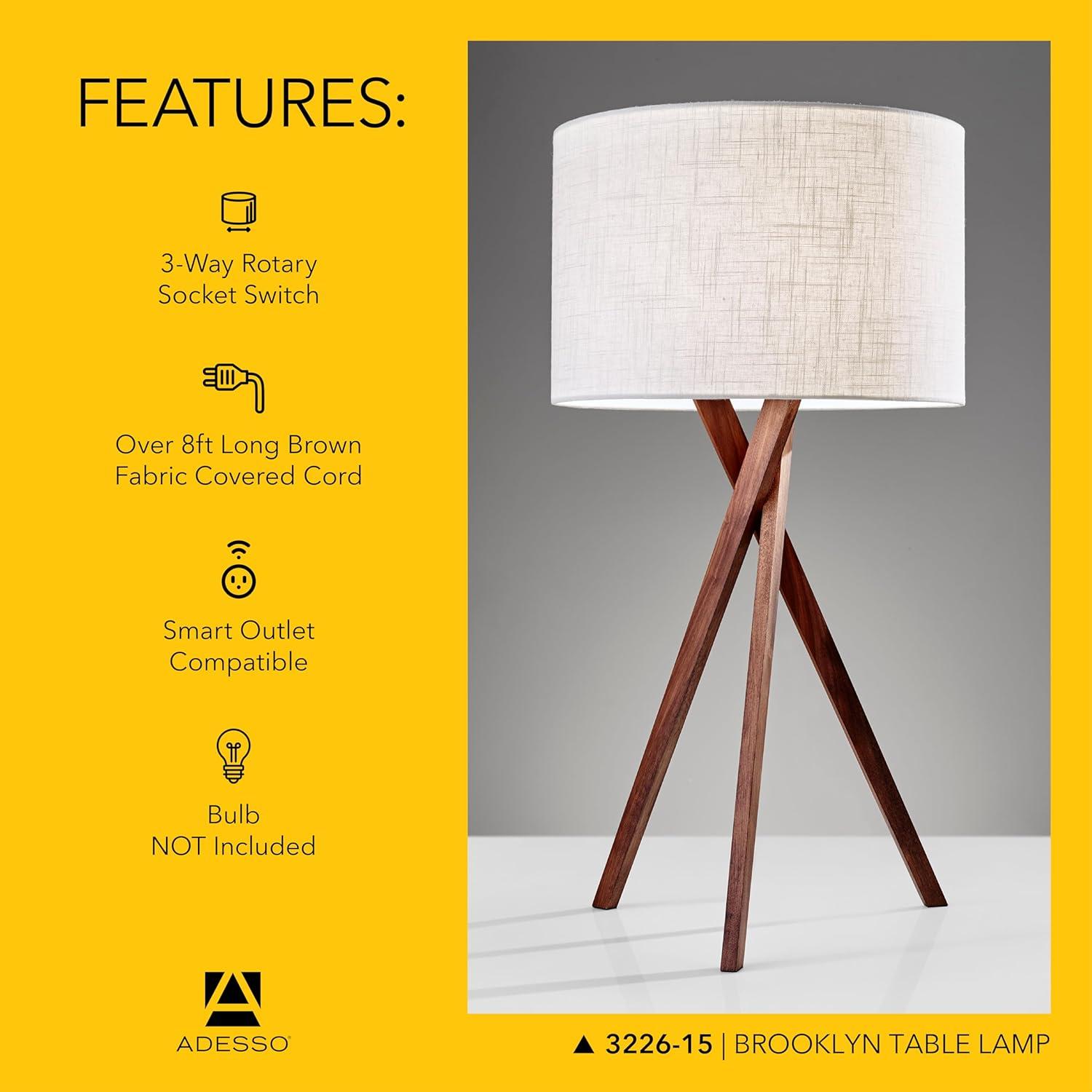 Harcourt Solid Wood Tripod Lamp