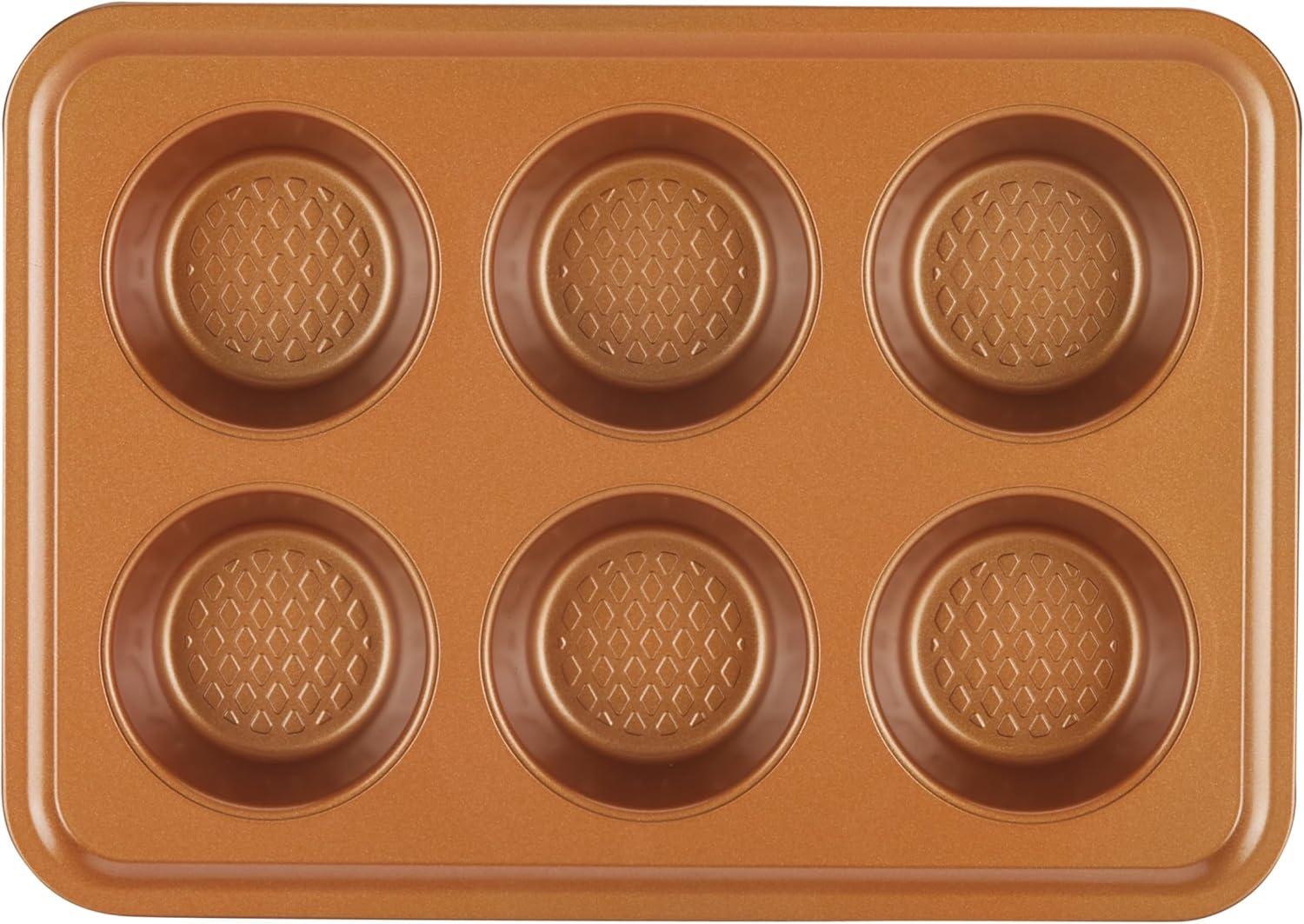 Copper Nonstick 4-Piece Toaster Oven Bakeware Set