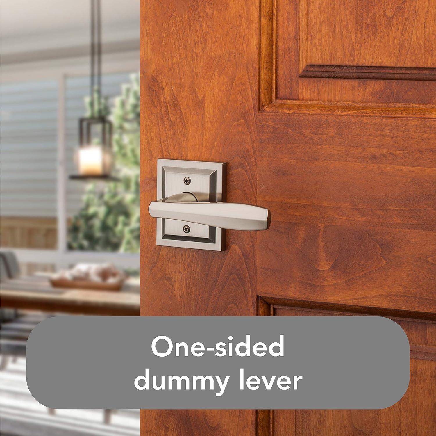 Torrey Satin Brass Low Profile Rose Bed/Bath Privacy Door Handle